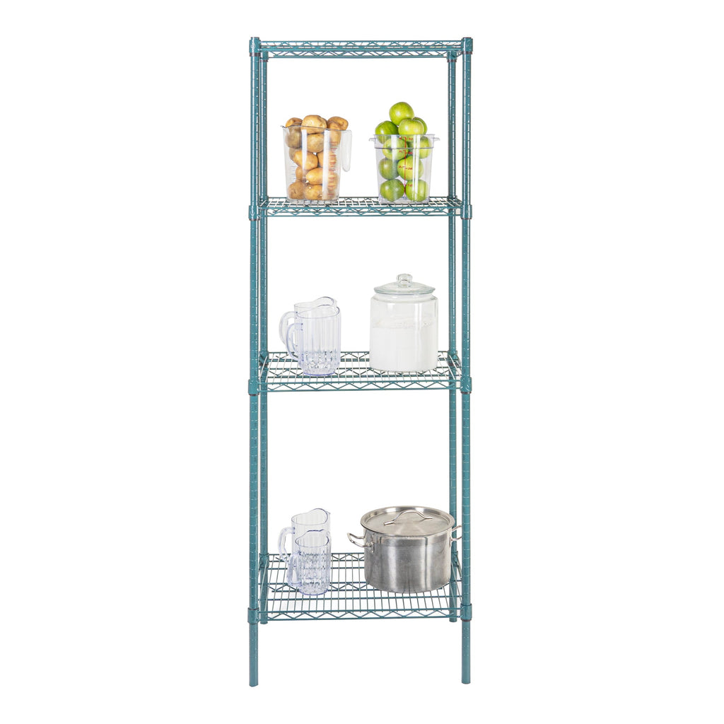 Chef 101 NSF Green Epoxy Shelf - Corrosion-Resistant - 18" x 24" - 4 count box