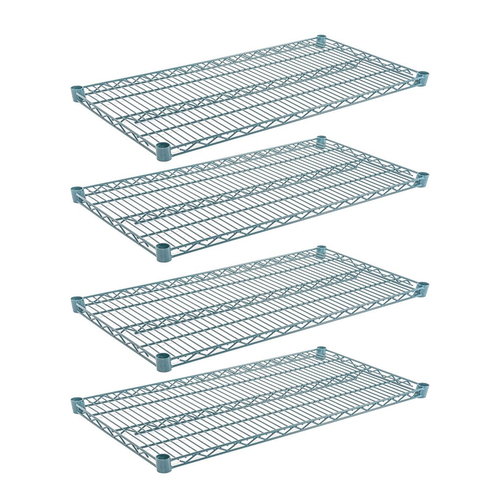 Chef 101 NSF Green Epoxy Shelf - Corrosion-Resistant - 18" x 36" - 4 count box