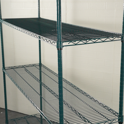 Chef 101 NSF Green Epoxy Shelf - Corrosion-Resistant - 18" x 60" - 4 count box