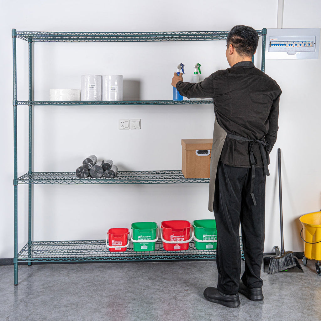 Chef 101 NSF Green Epoxy Shelf - Corrosion-Resistant - 18" x 72" - 4 count box
