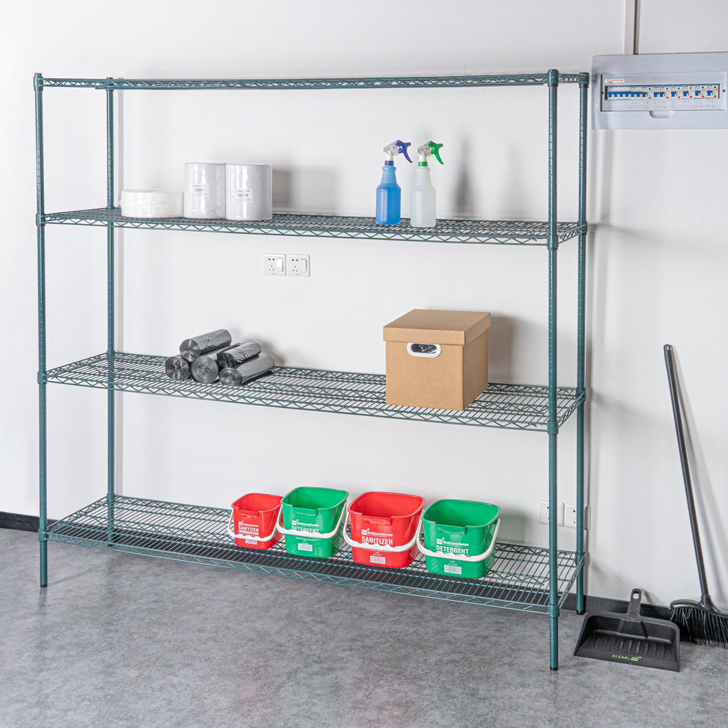 Chef 101 NSF Green Epoxy Shelf - Corrosion-Resistant - 18" x 72" - 4 count box