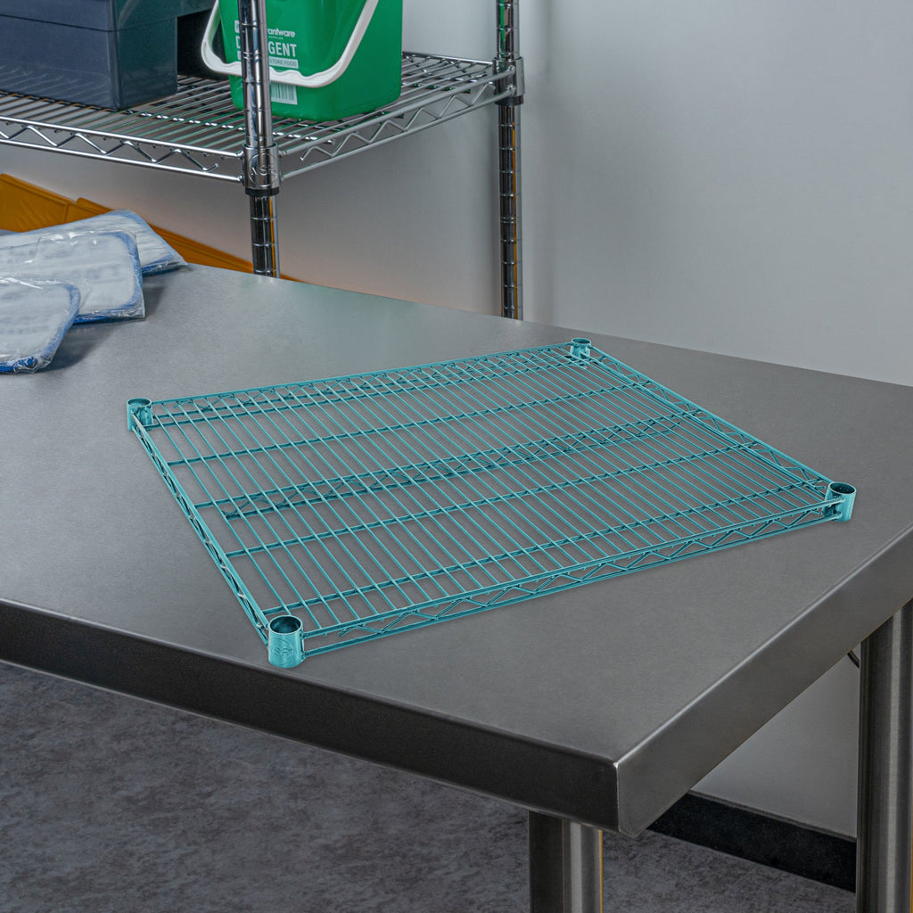 Chef 101 NSF Green Epoxy Shelf - Corrosion-Resistant - 24" x 30" - 4 count box