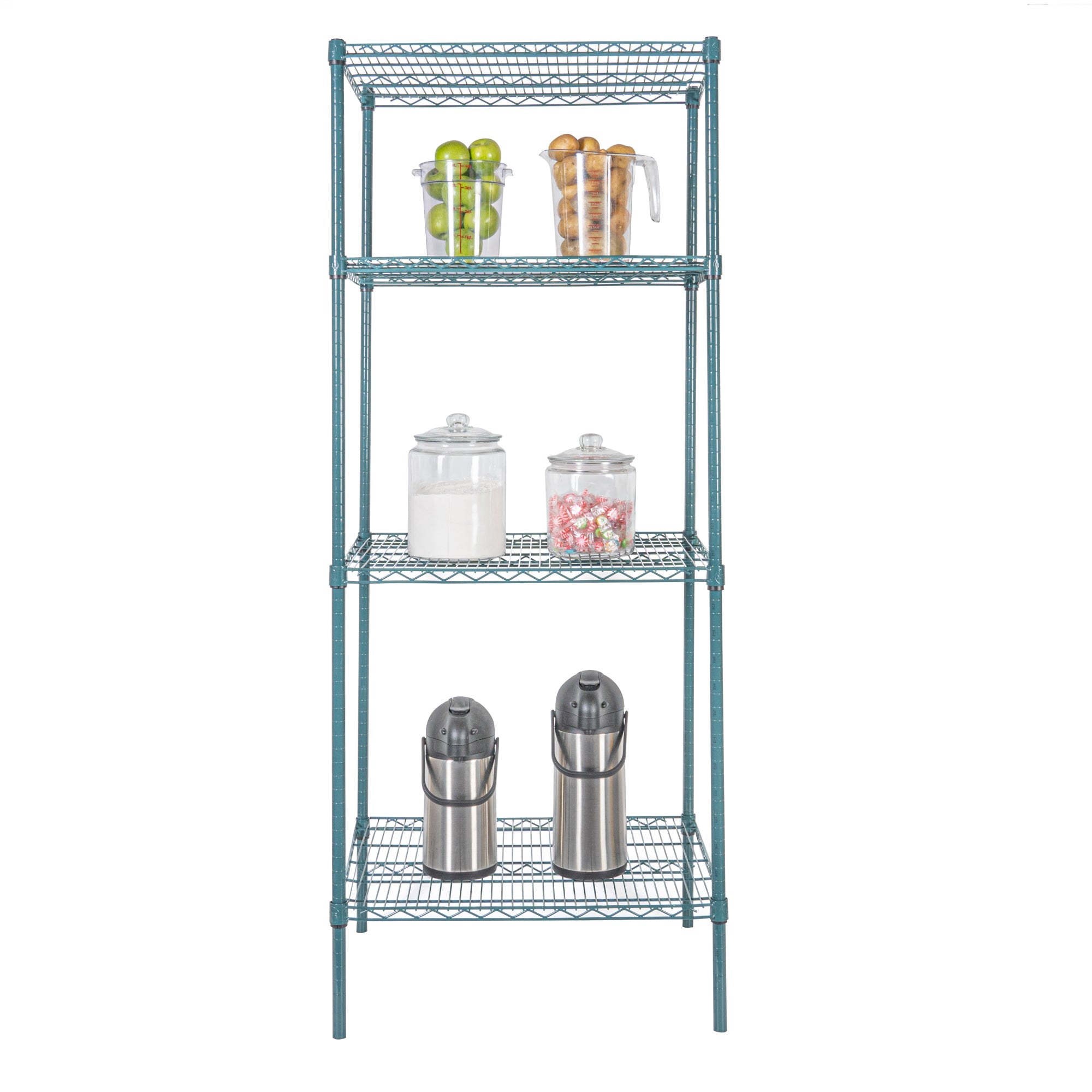 Chef 101 NSF Green Epoxy Shelf - Corrosion-Resistant - 24" x 30" - 4 count box