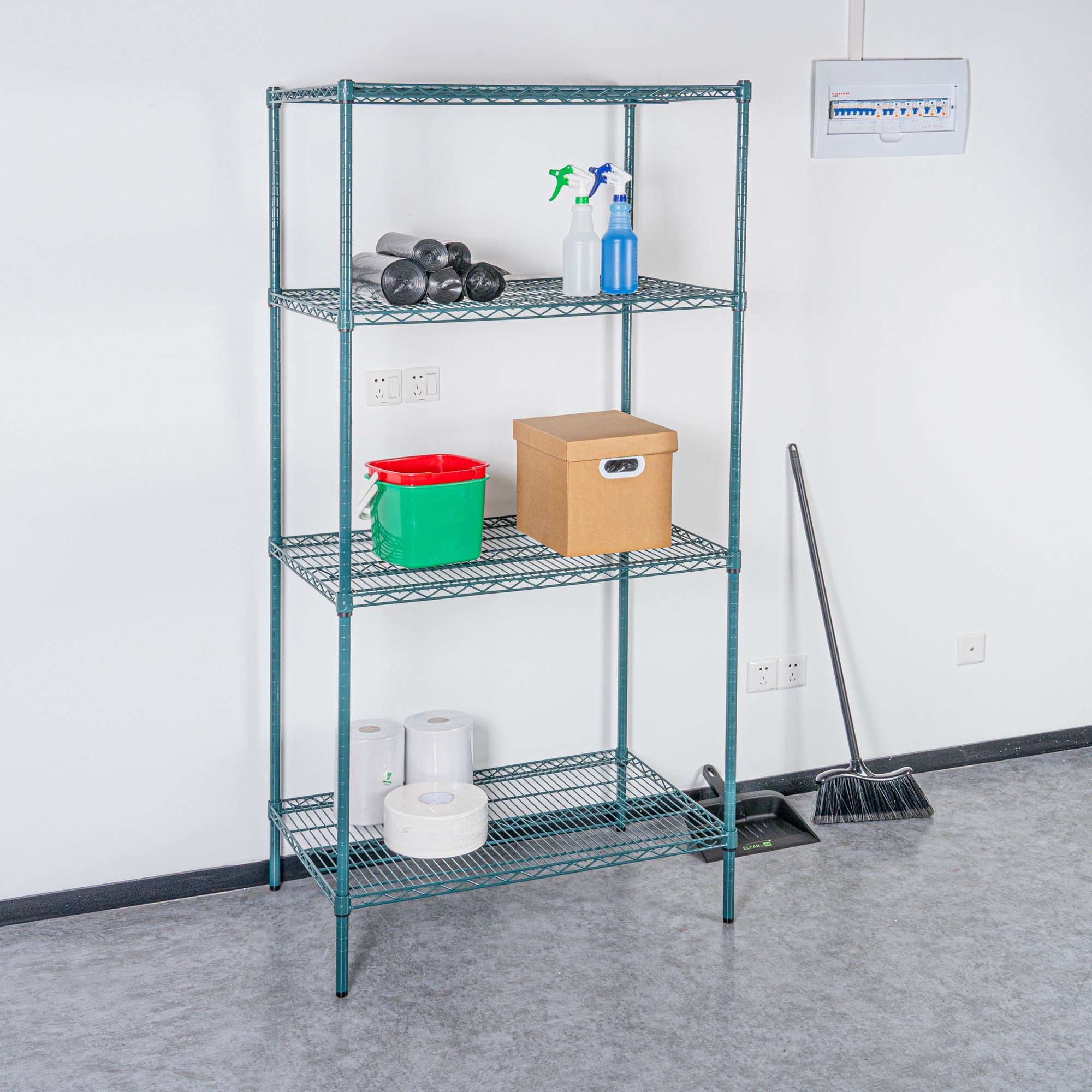 Chef 101 NSF Green Epoxy Shelf - Corrosion-Resistant - 24" x 36" - 4 count box