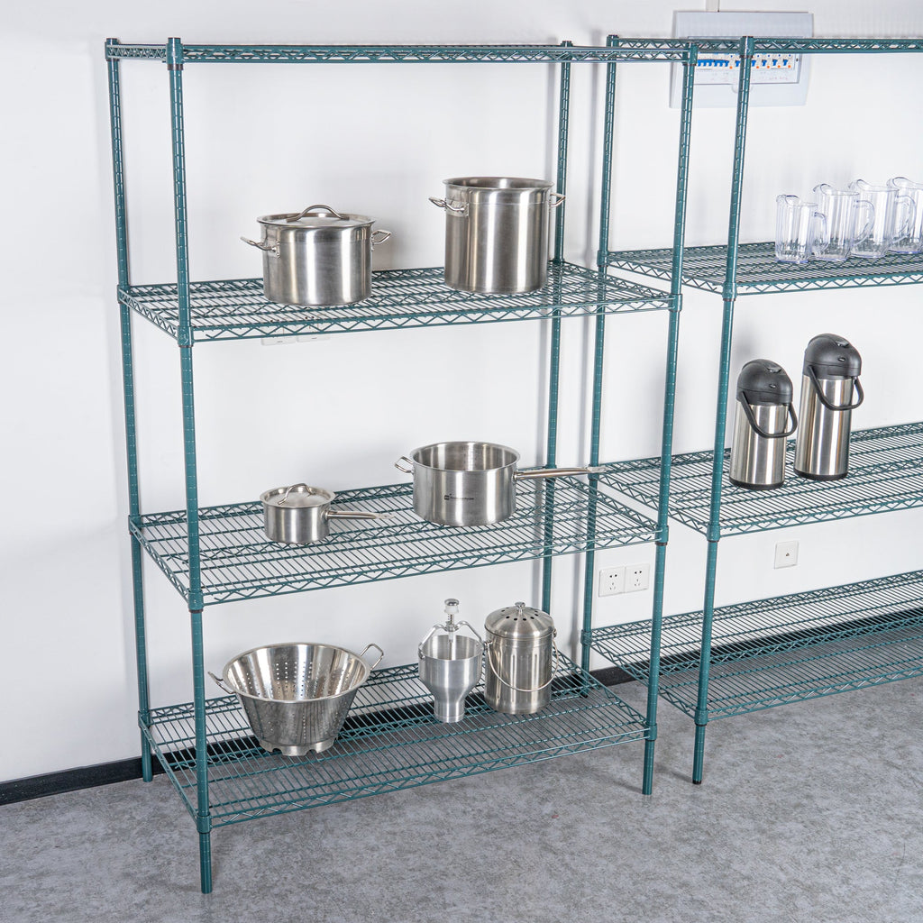 Chef 101 NSF Green Epoxy Shelf - Corrosion-Resistant - 24" x 48" - 4 count box