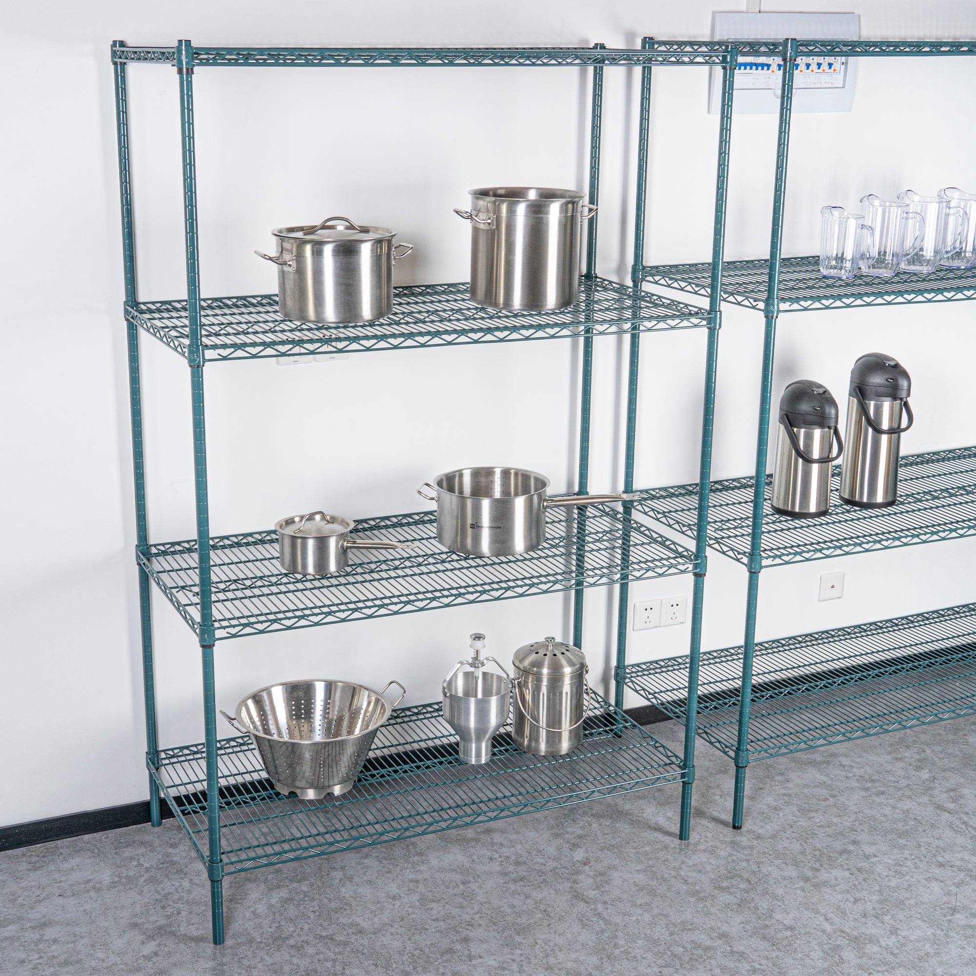 Chef 101 NSF Green Epoxy Shelf - Corrosion-Resistant - 24" x 48" - 4 count box