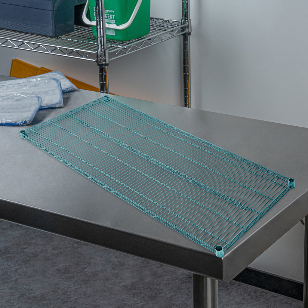 Chef 101 NSF Green Epoxy Shelf - Corrosion-Resistant - 24" x 60" - 4 count box