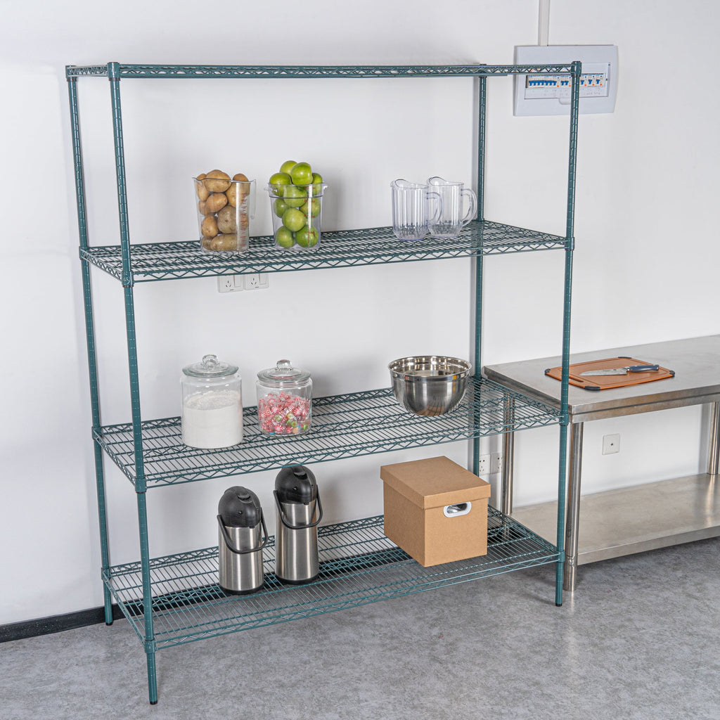 Chef 101 NSF Green Epoxy Shelf - Corrosion-Resistant - 24" x 60" - 4 count box