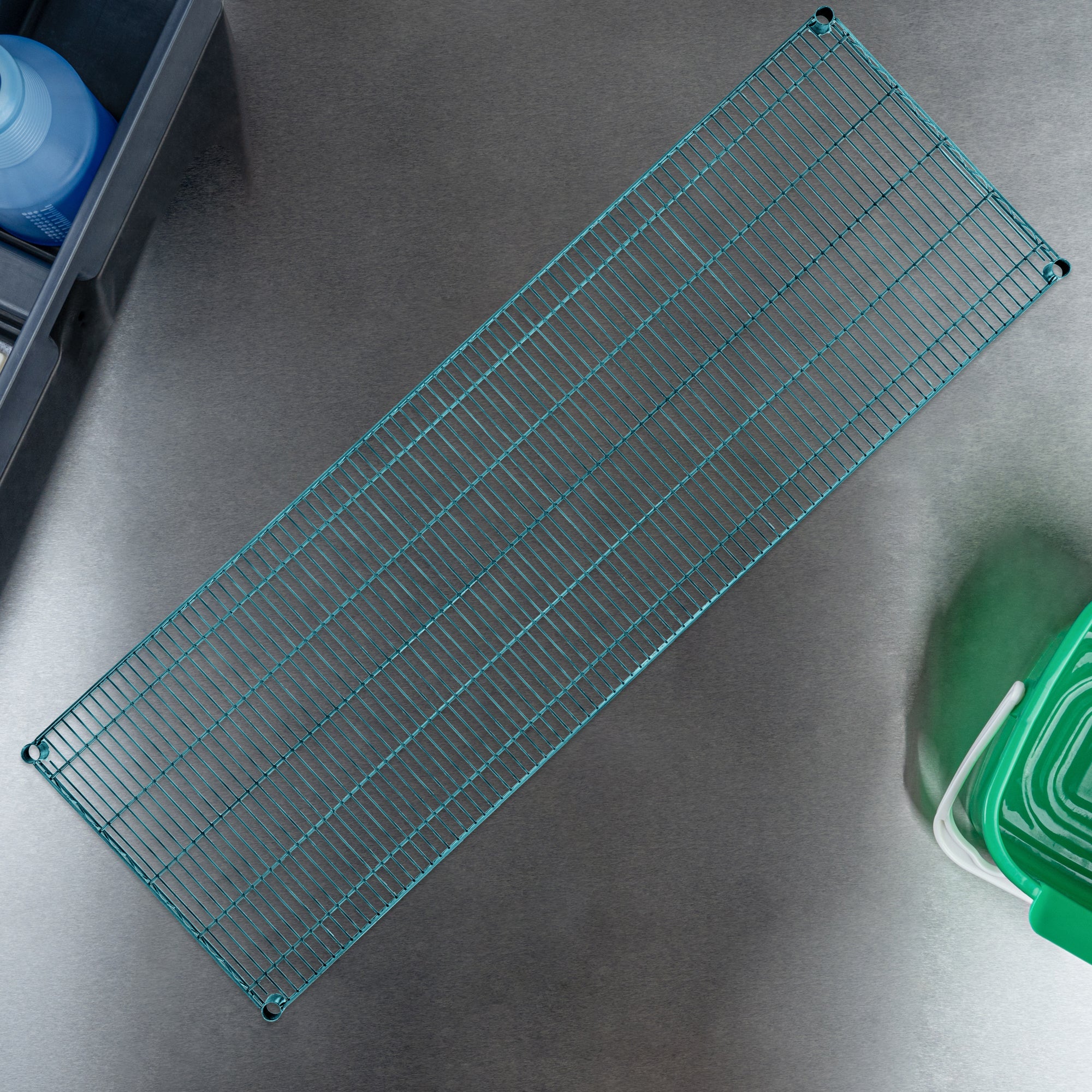 Chef 101 NSF Green Epoxy Shelf - Corrosion-Resistant - 24" x 72" - 4 count box