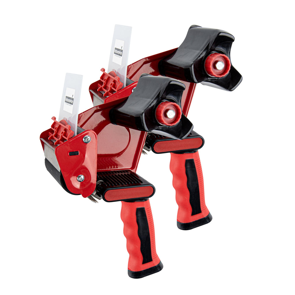 Handy Tek Red Tape Dispenser Gun - Rubber Handle - 3" - 10 count box