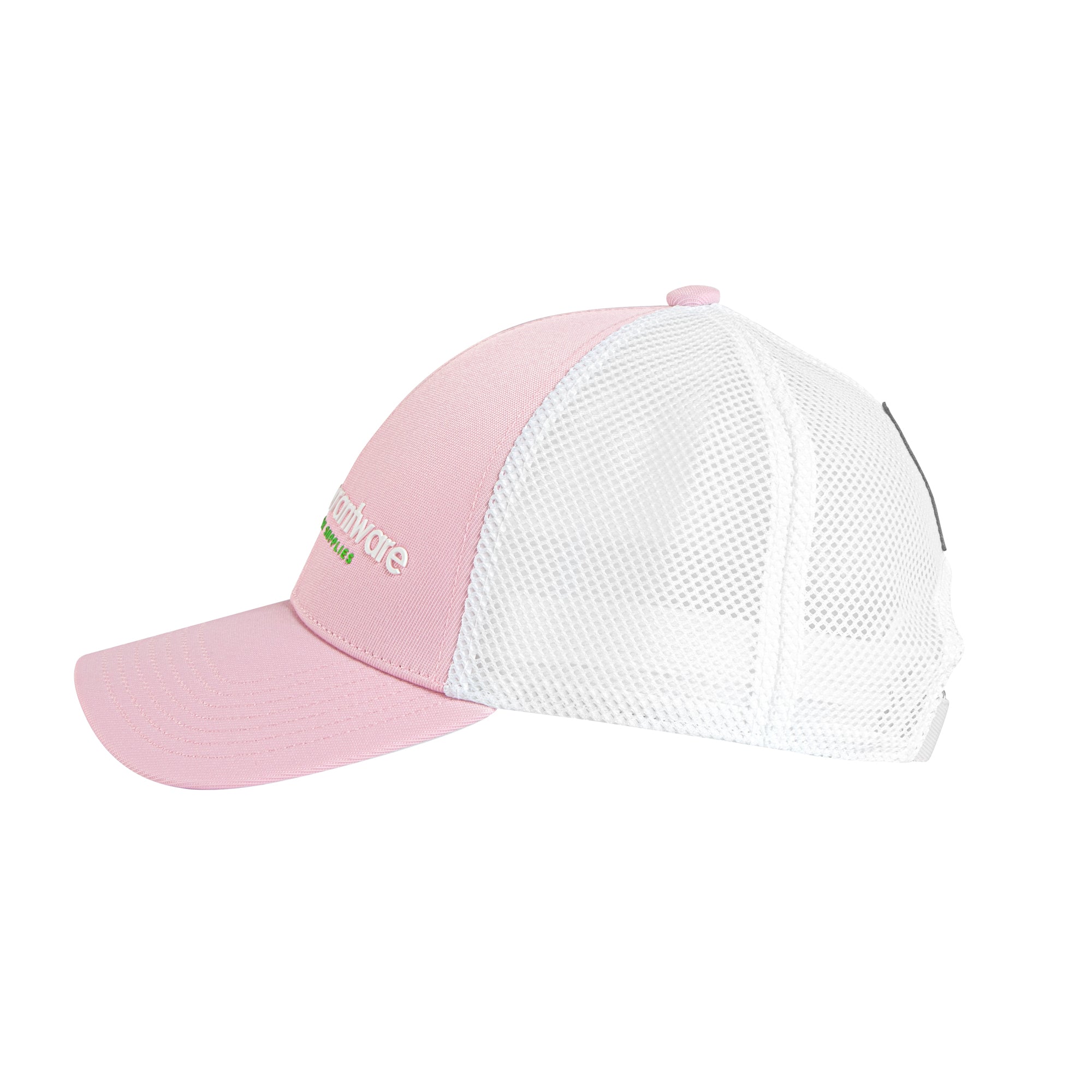 RW Threads Pink and White Trucker Snapback Hat - 1 count box
