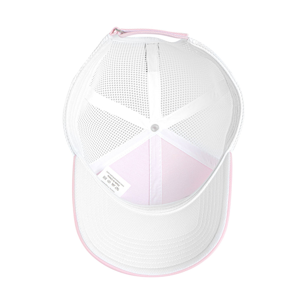 RW Threads Pink and White Trucker Snapback Hat - 1 count box
