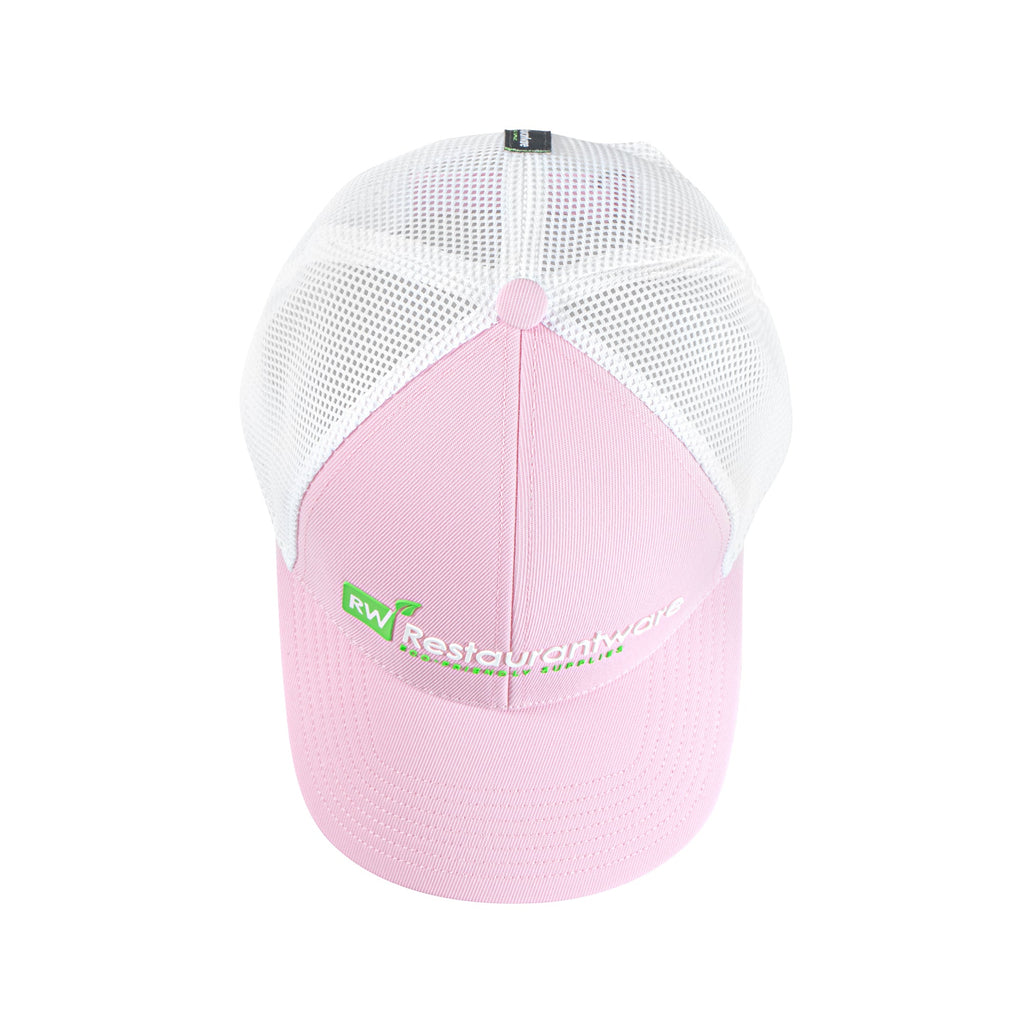 RW Threads Pink and White Trucker Snapback Hat - 1 count box