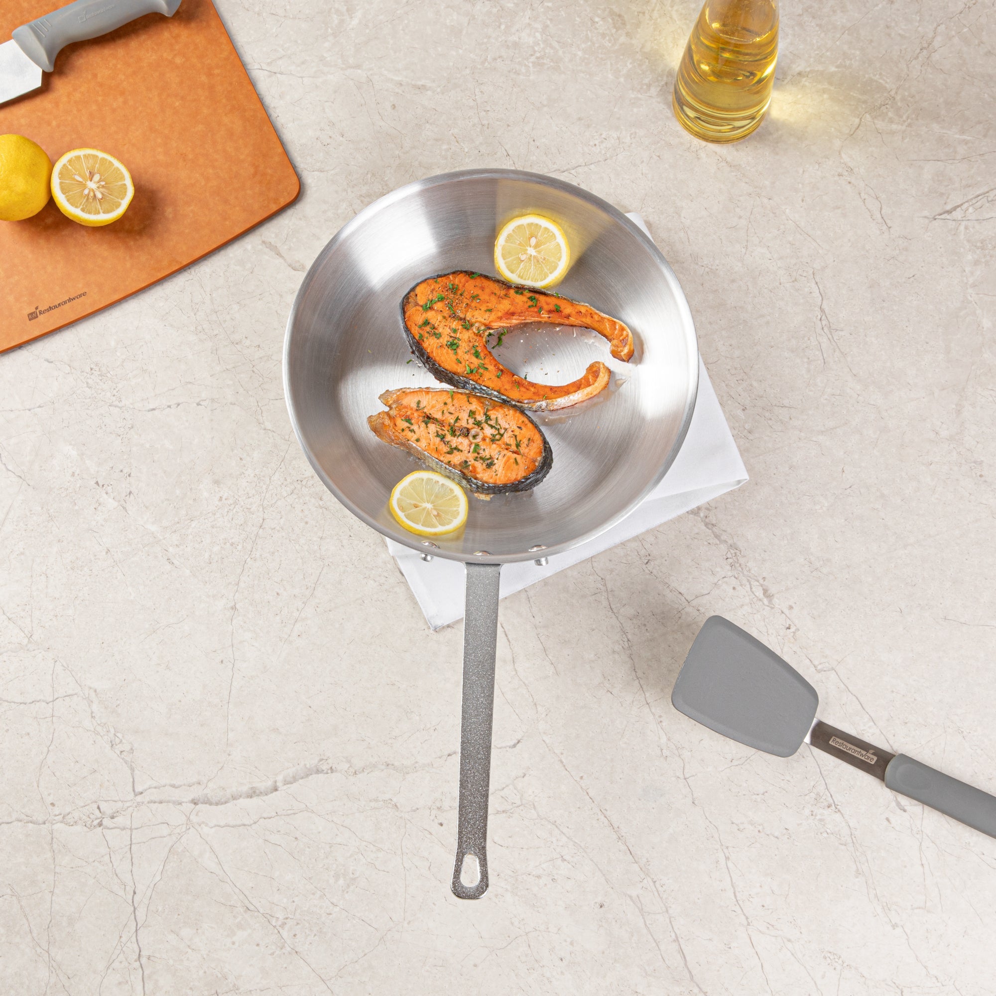 Met Lux Aluminum 12" Fry Pan - 6 count box
