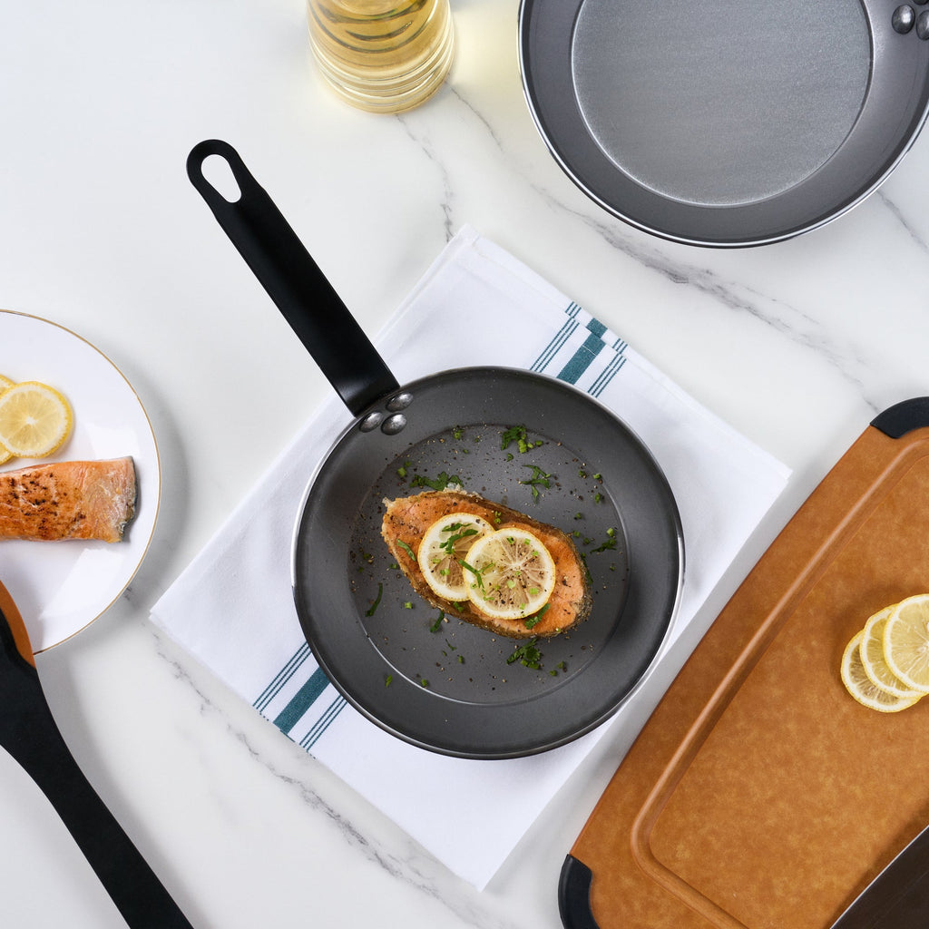 Met Lux Carbon Steel 8" Fry Pan - 6 count box