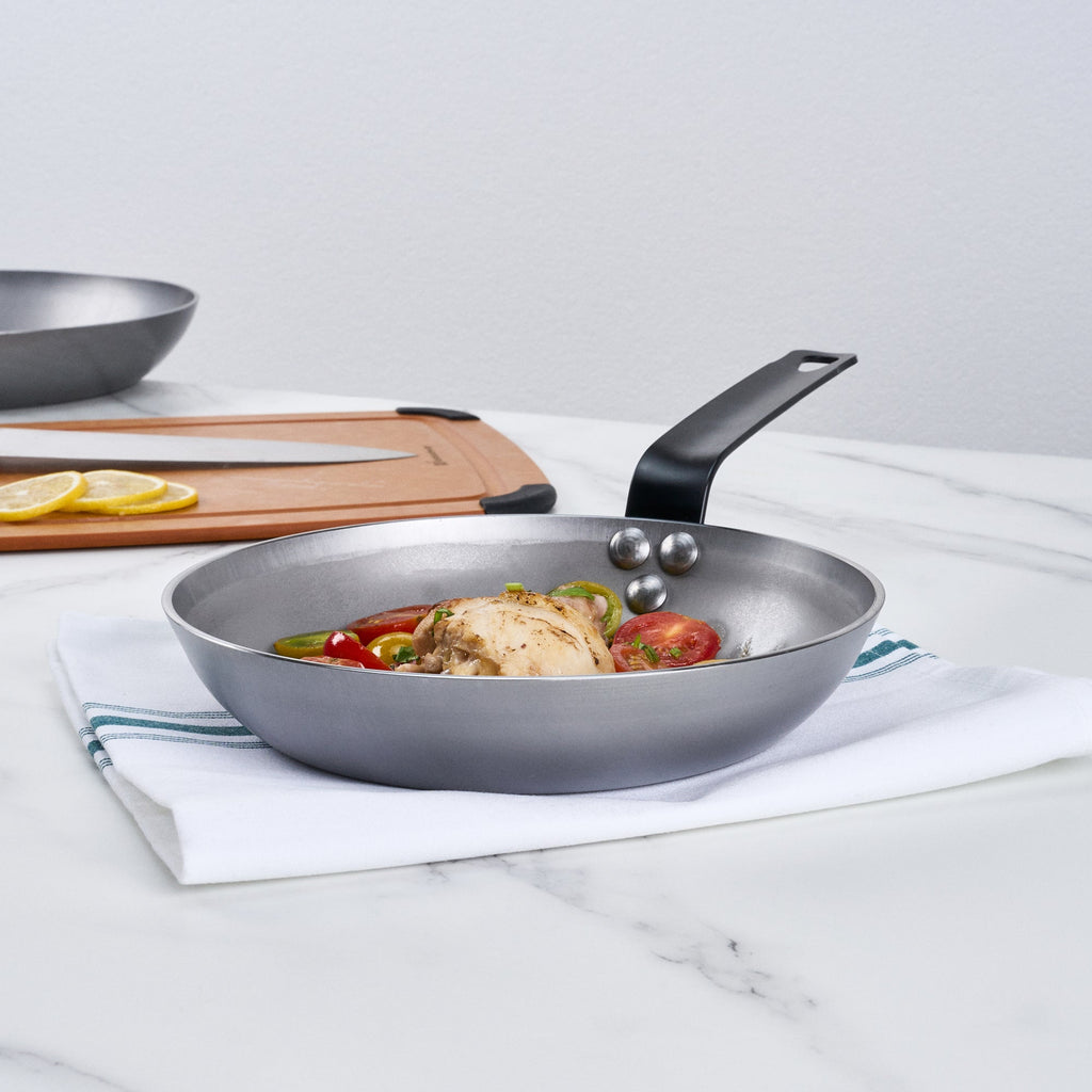 Met Lux Carbon Steel 9" Fry Pan - 6 count box