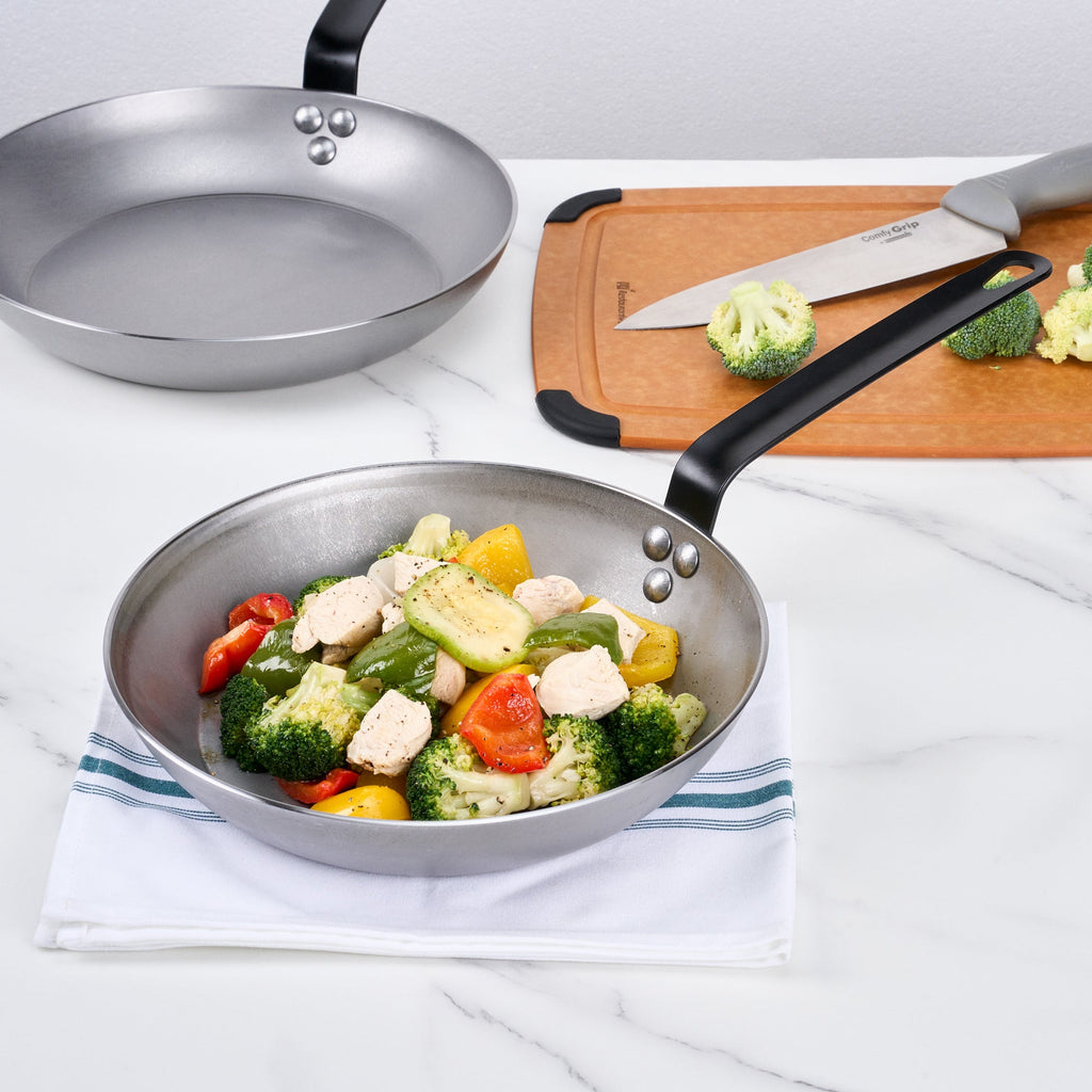 Met Lux Carbon Steel 10" Fry Pan - 6 count box