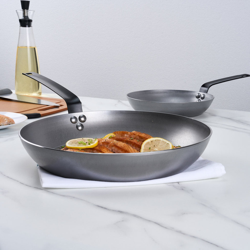 Met Lux Carbon Steel 13" Fry Pan - 1 count box