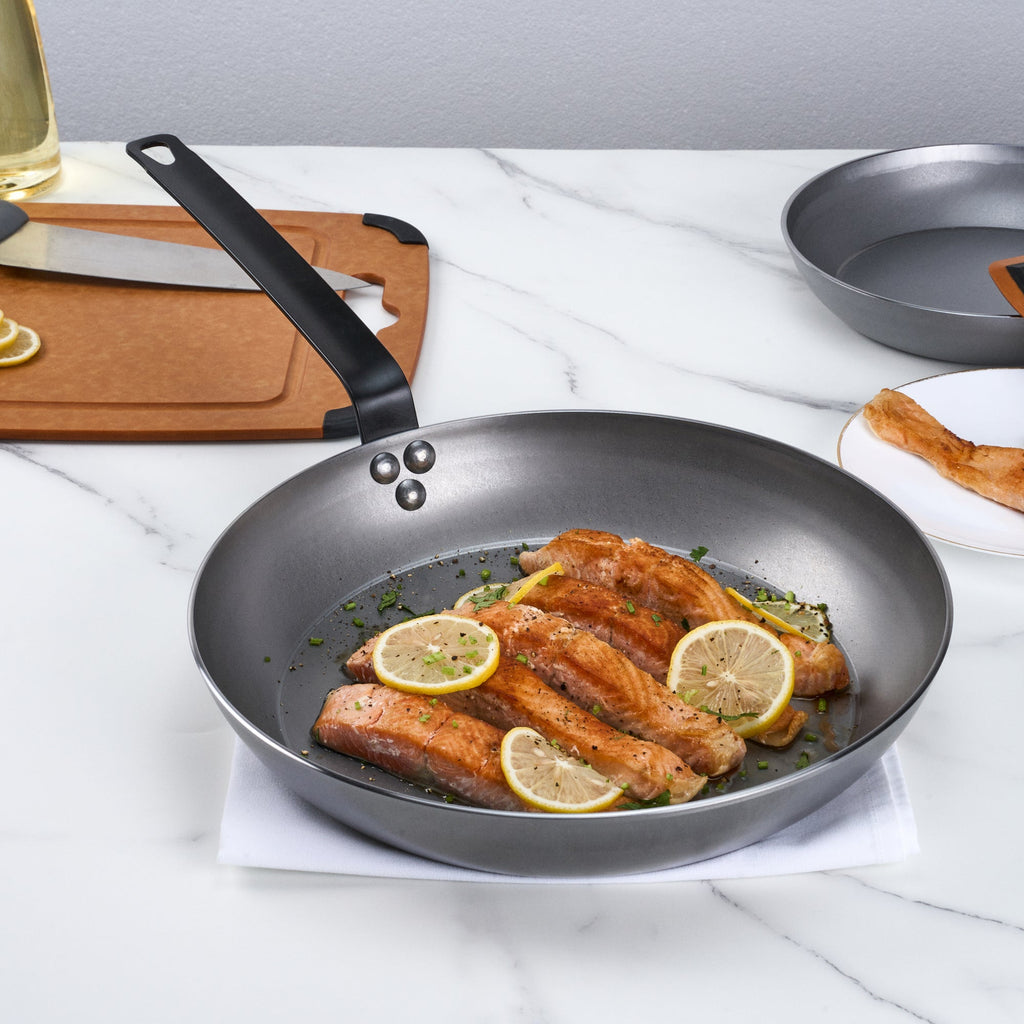 Met Lux Carbon Steel 13" Fry Pan - 6 count box