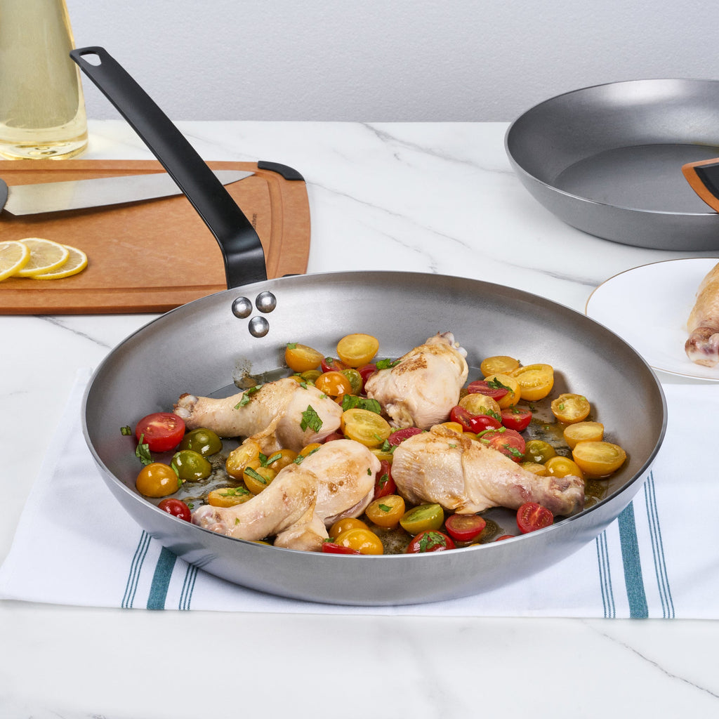 Met Lux Carbon Steel 14" Fry Pan - 1 count box