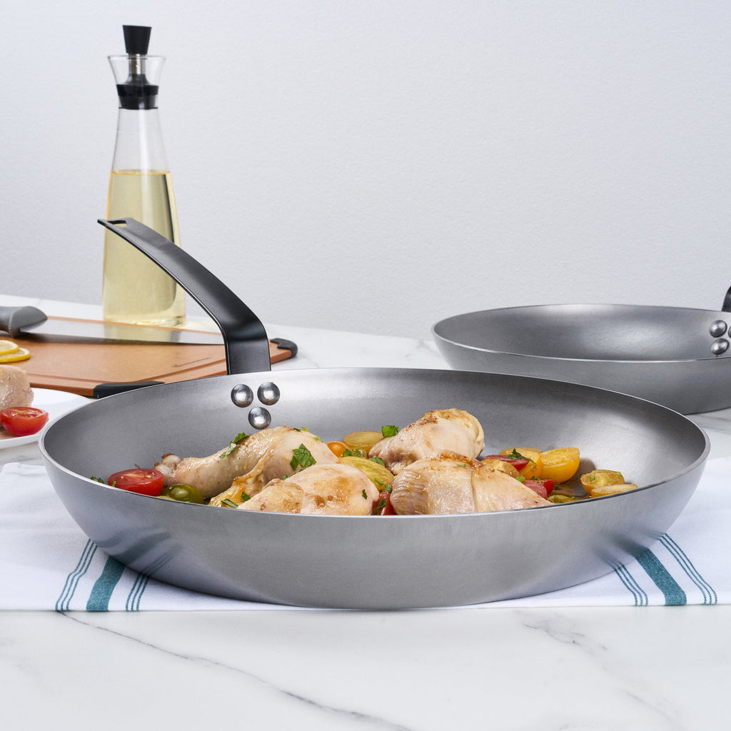 Met Lux Carbon Steel 14" Fry Pan - 1 count box