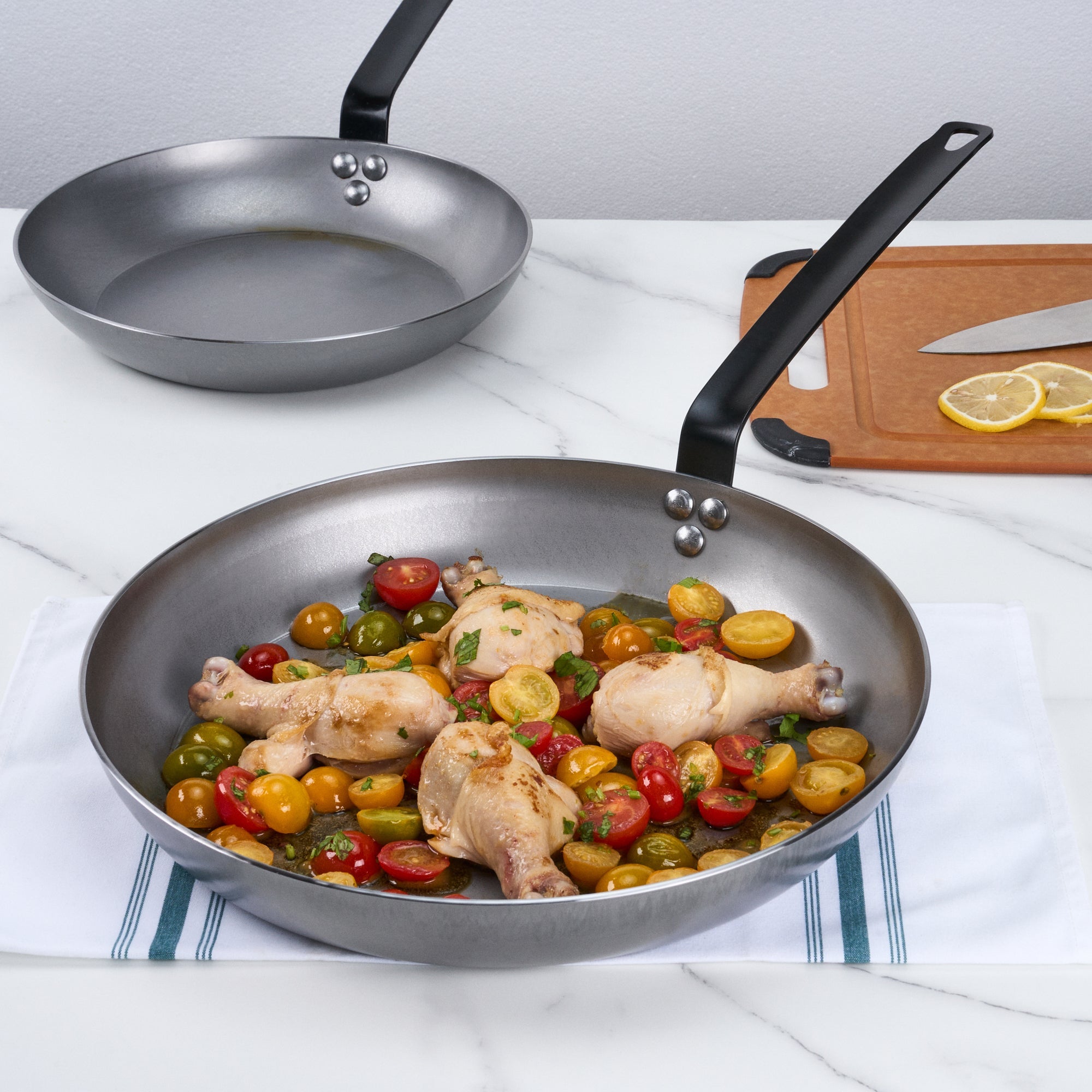 Met Lux Carbon Steel 14" Fry Pan - 6 count box