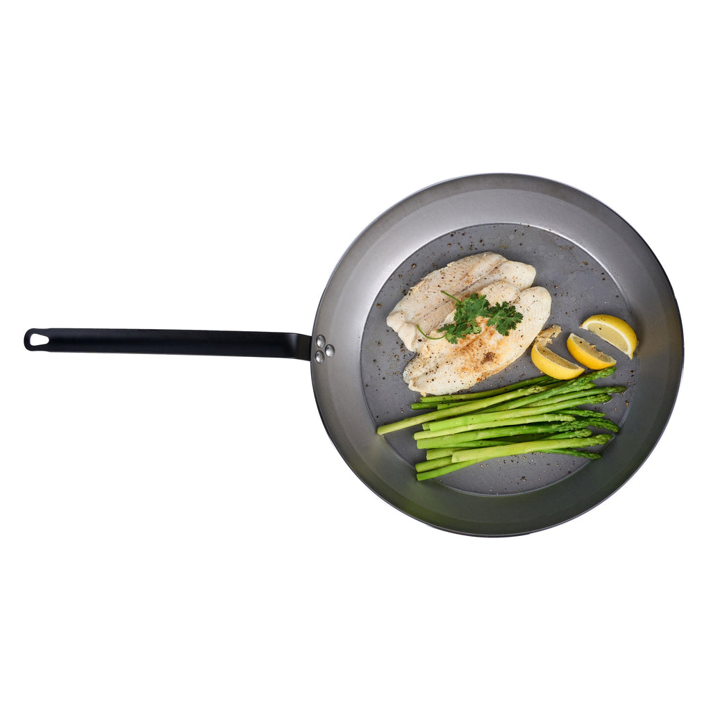 Met Lux Carbon Steel 16" Fry Pan - 6 count box