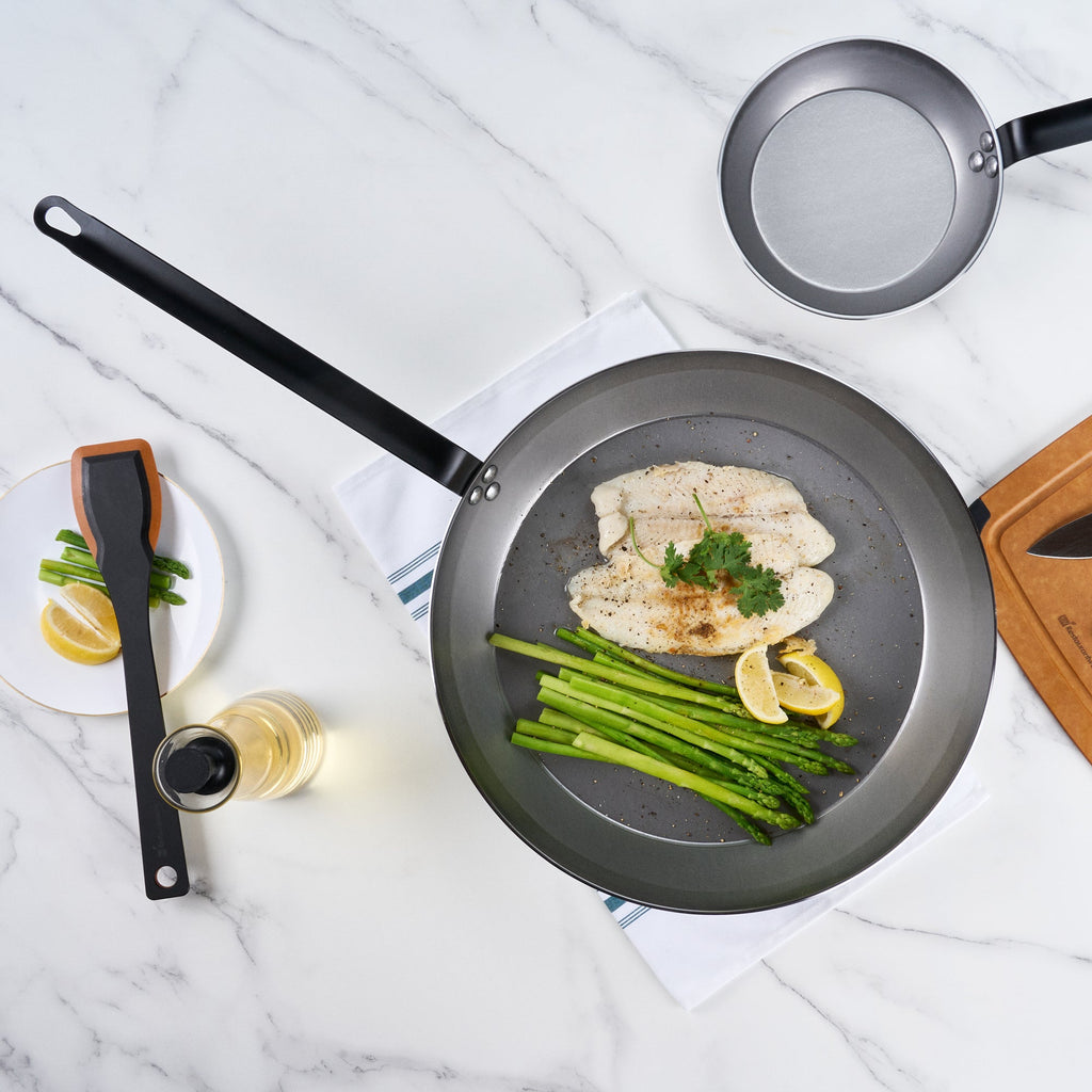 Met Lux Carbon Steel 16" Fry Pan - 6 count box