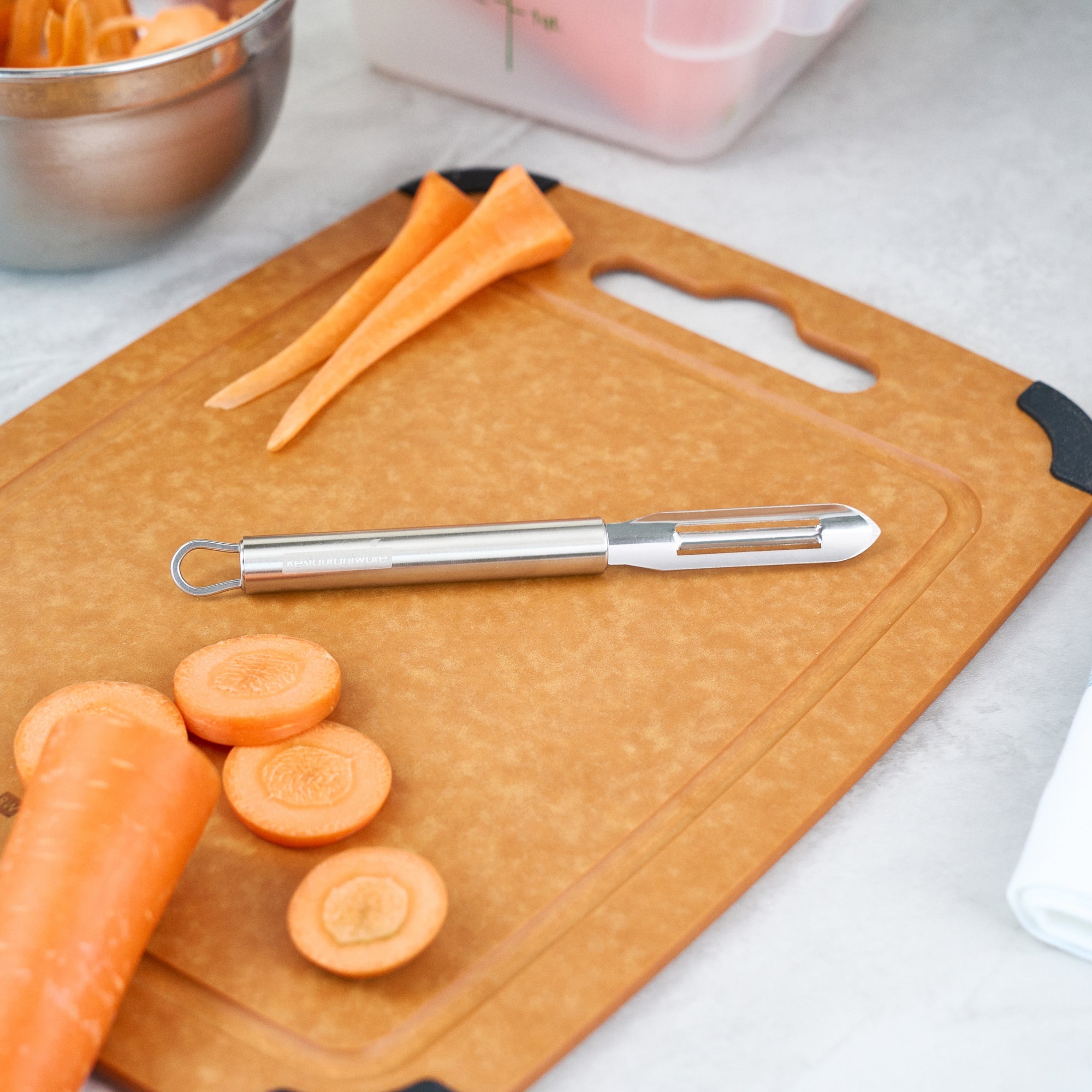 German Standard Stainless Steel Vegetable Peeler - 7 3/4'' - 6 count box