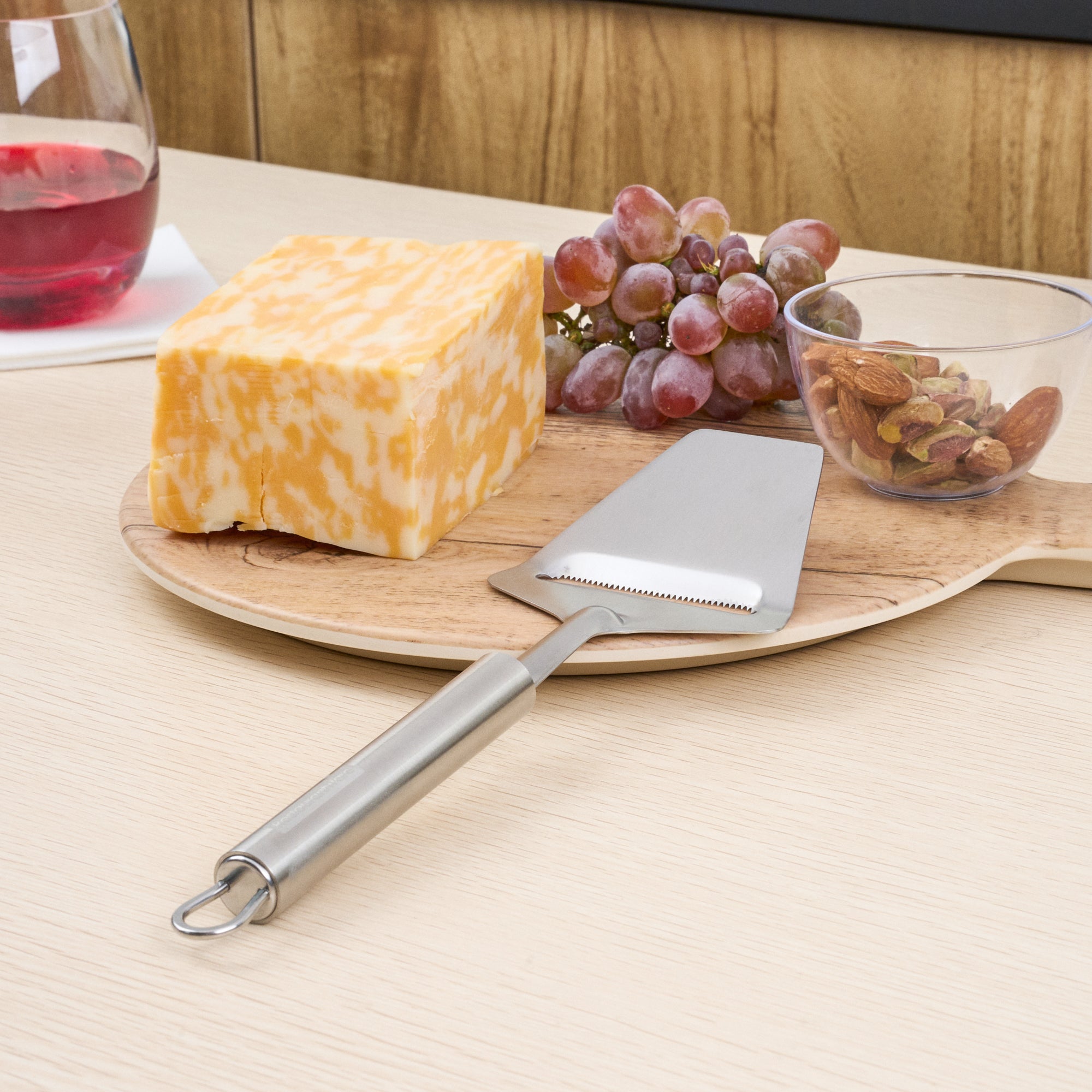 German Standard Stainless Steel Cheese Plane / Slicer - 9 1/2'' - 1 count box