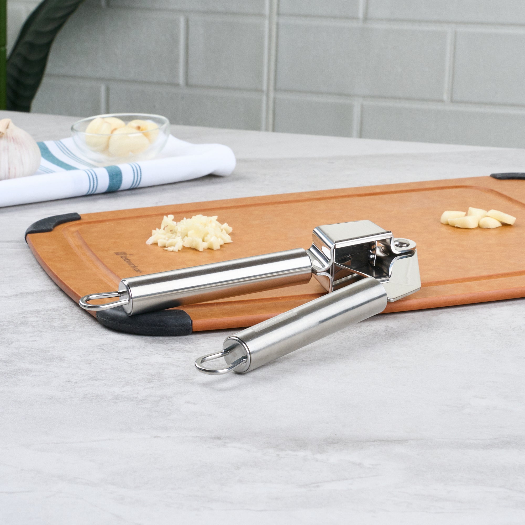 German Standard Stainless Steel Garlic Press - 1 count box