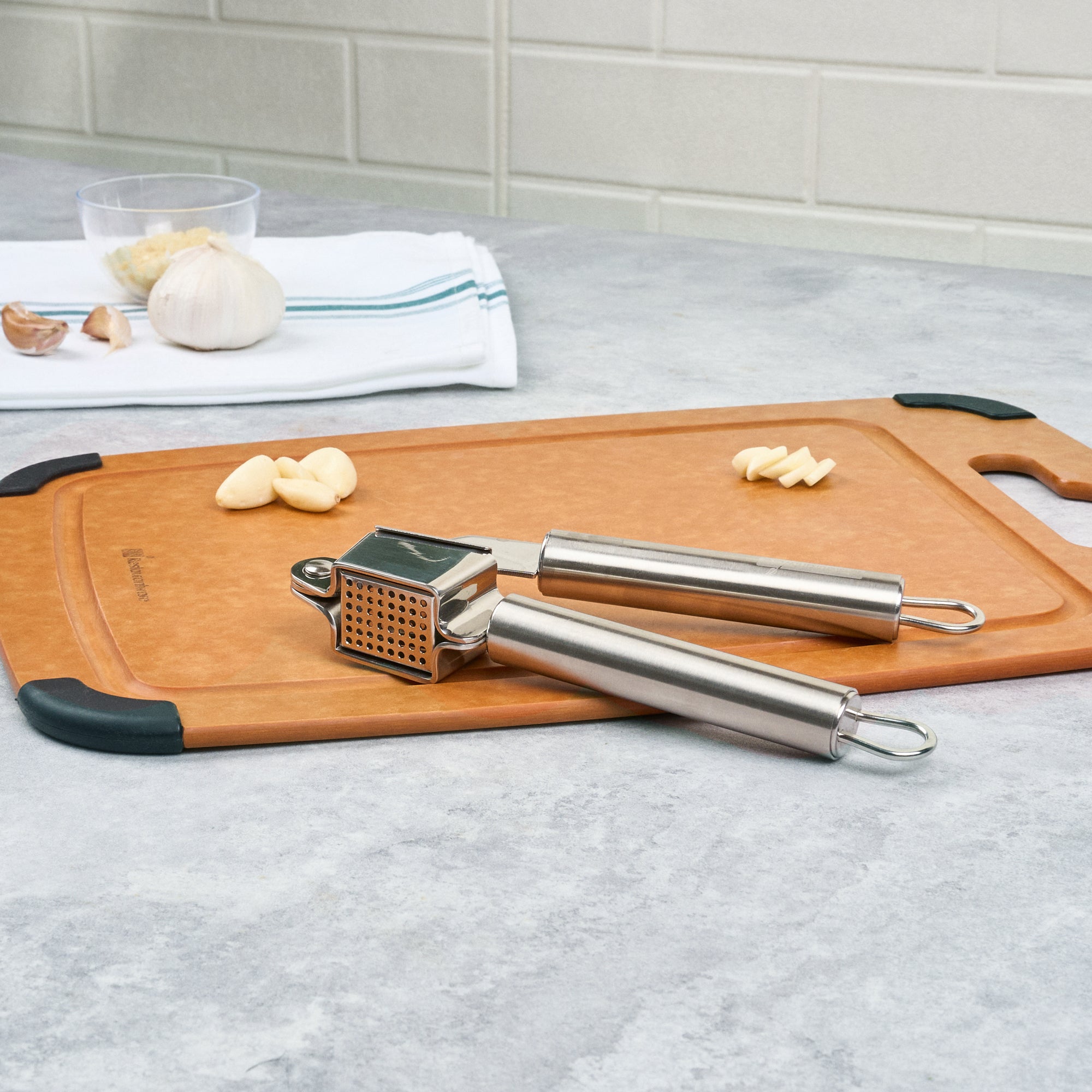 German Standard Stainless Steel Garlic Press - 1 count box