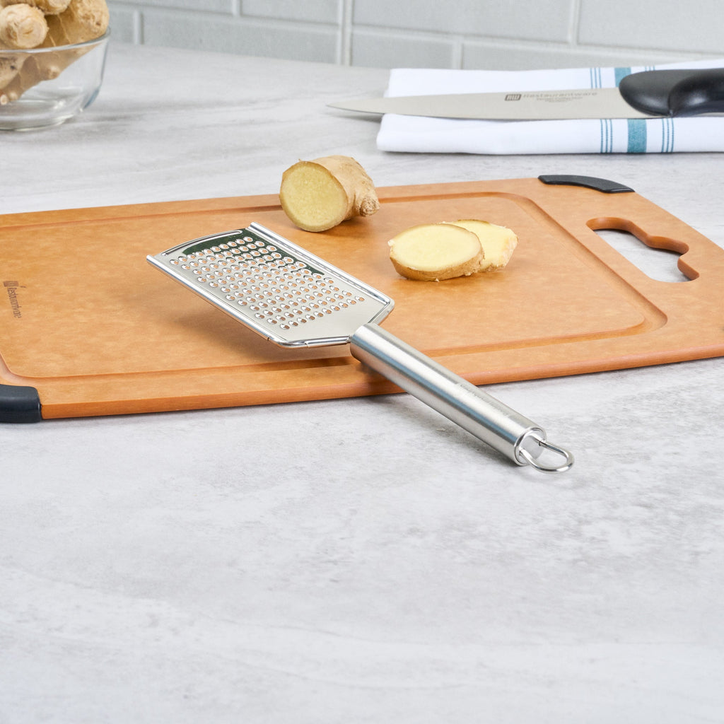 German Standard Stainless Steel Fine Grater - 9 3/4'' - 24 count box