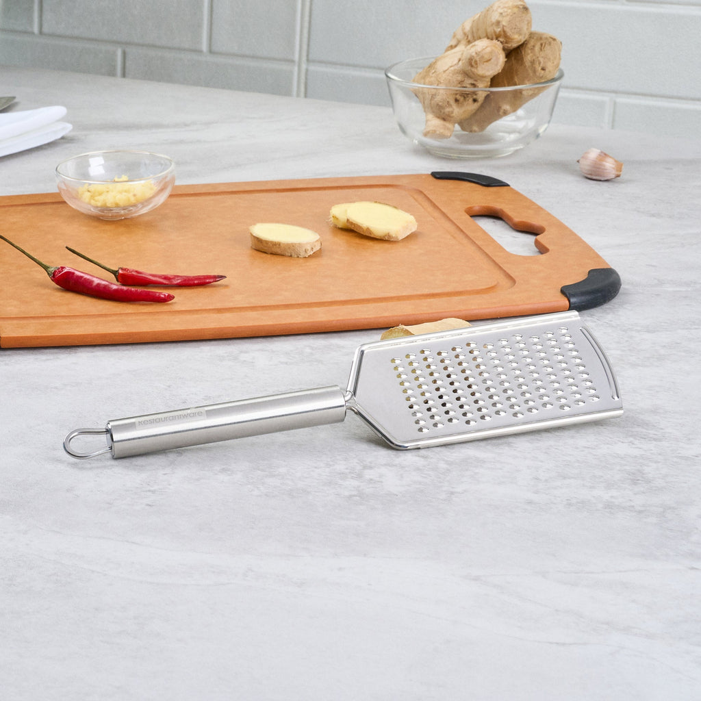 German Standard Stainless Steel Fine Grater - 9 3/4'' - 6 count box