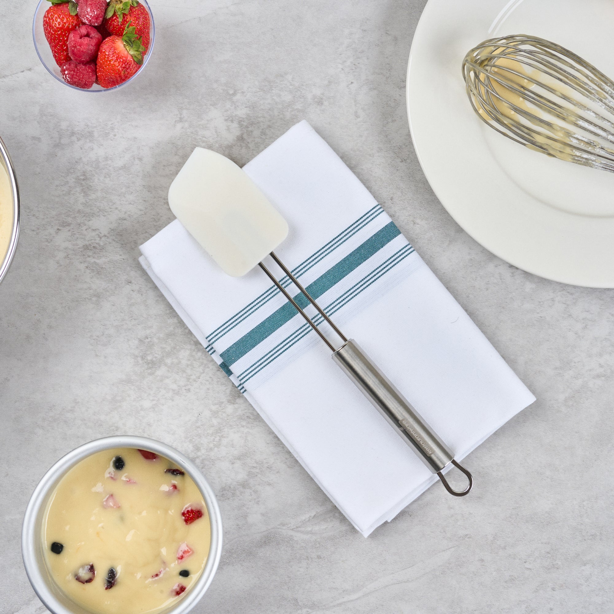 German Standard Silicone Spatula - with Stainless Steel Handle - 11'' - 1 count box
