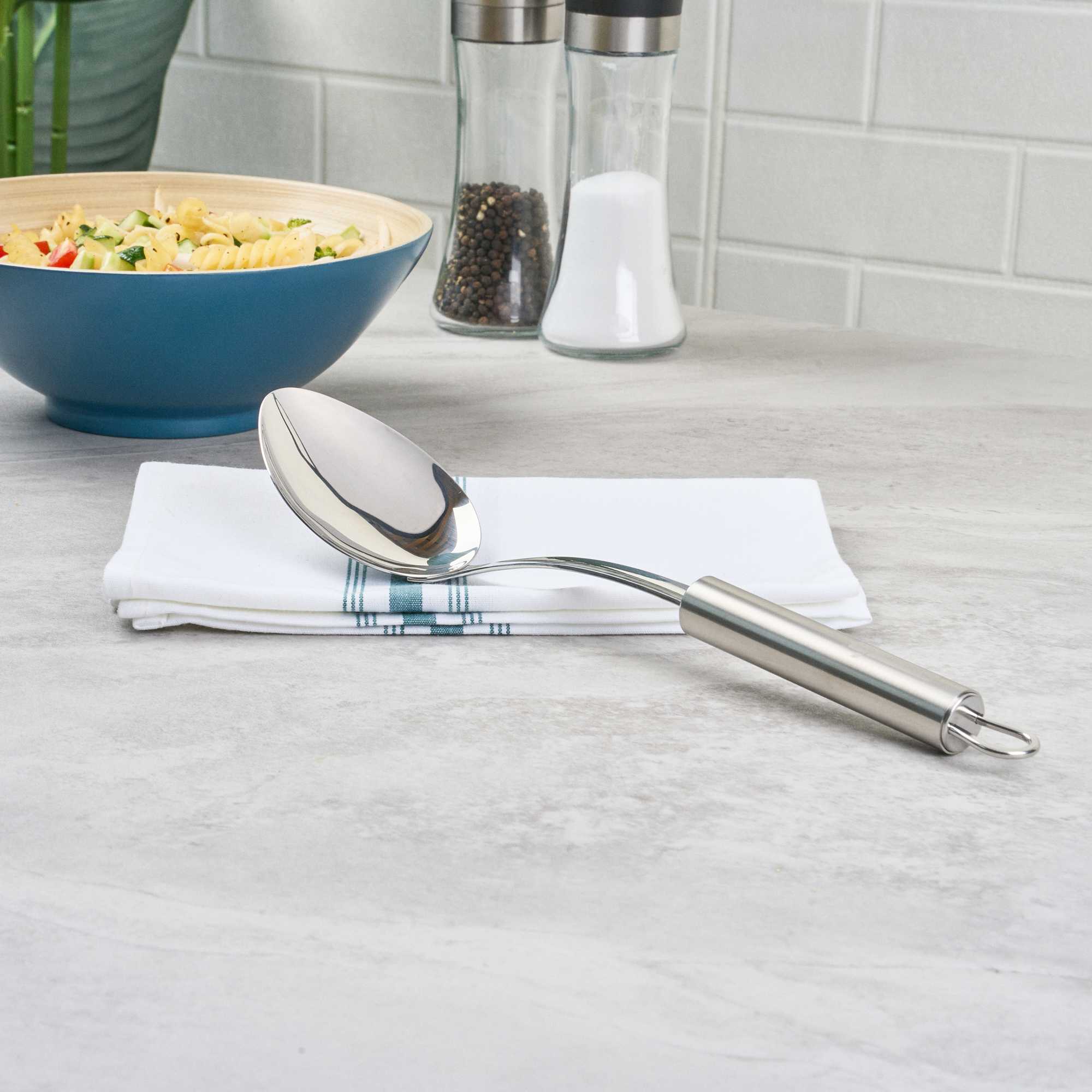 German Standard Stainless Steel Serving Spoon - Solid - 12 1/4'' - 6 count box
