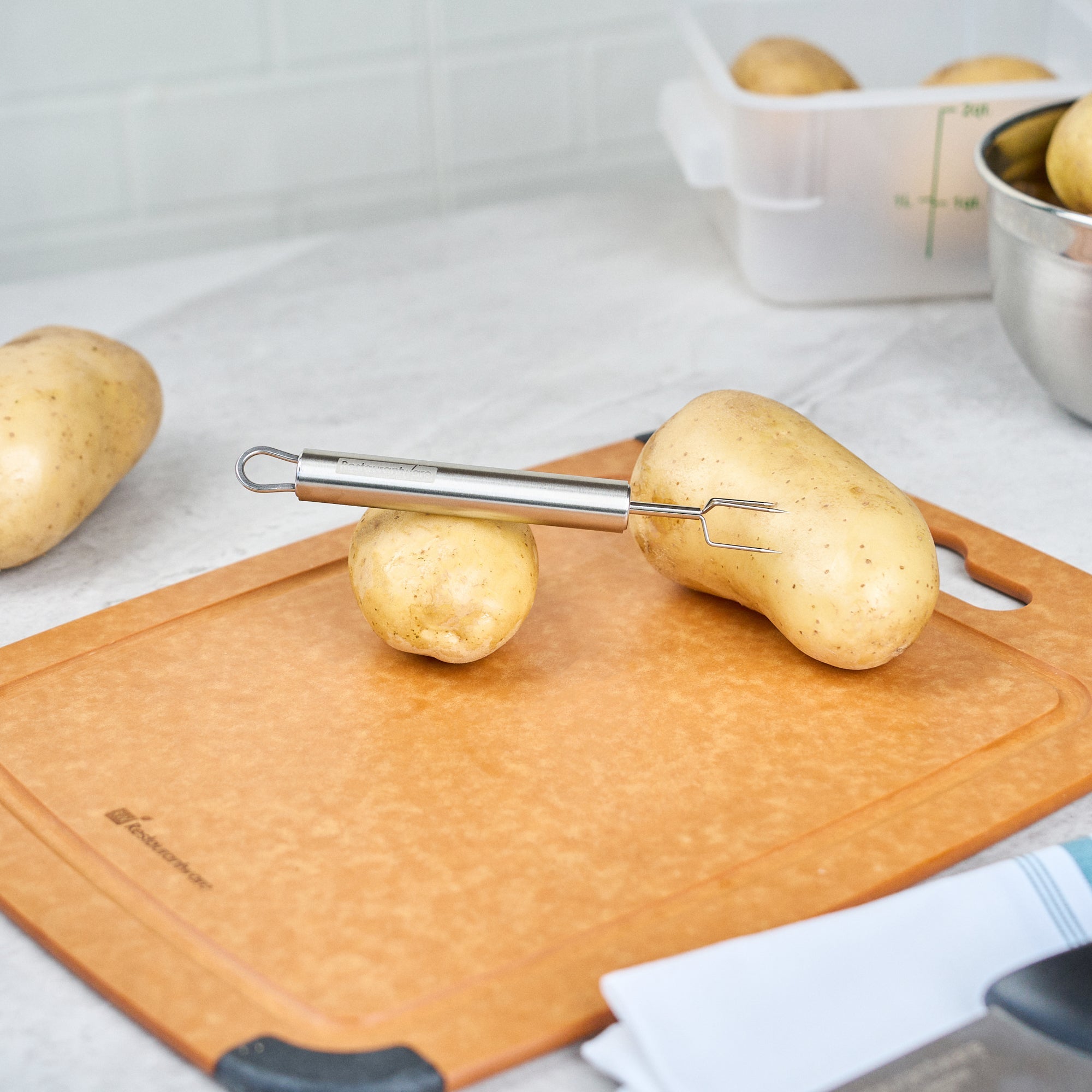 German Standard Stainless Steel Potato Fork - 6'' - 1 count box