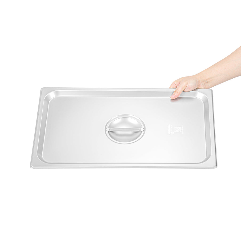 Kitchen Tek Stainless Steel Lid - Fits Full Size Steam Table Pan - 12 count box