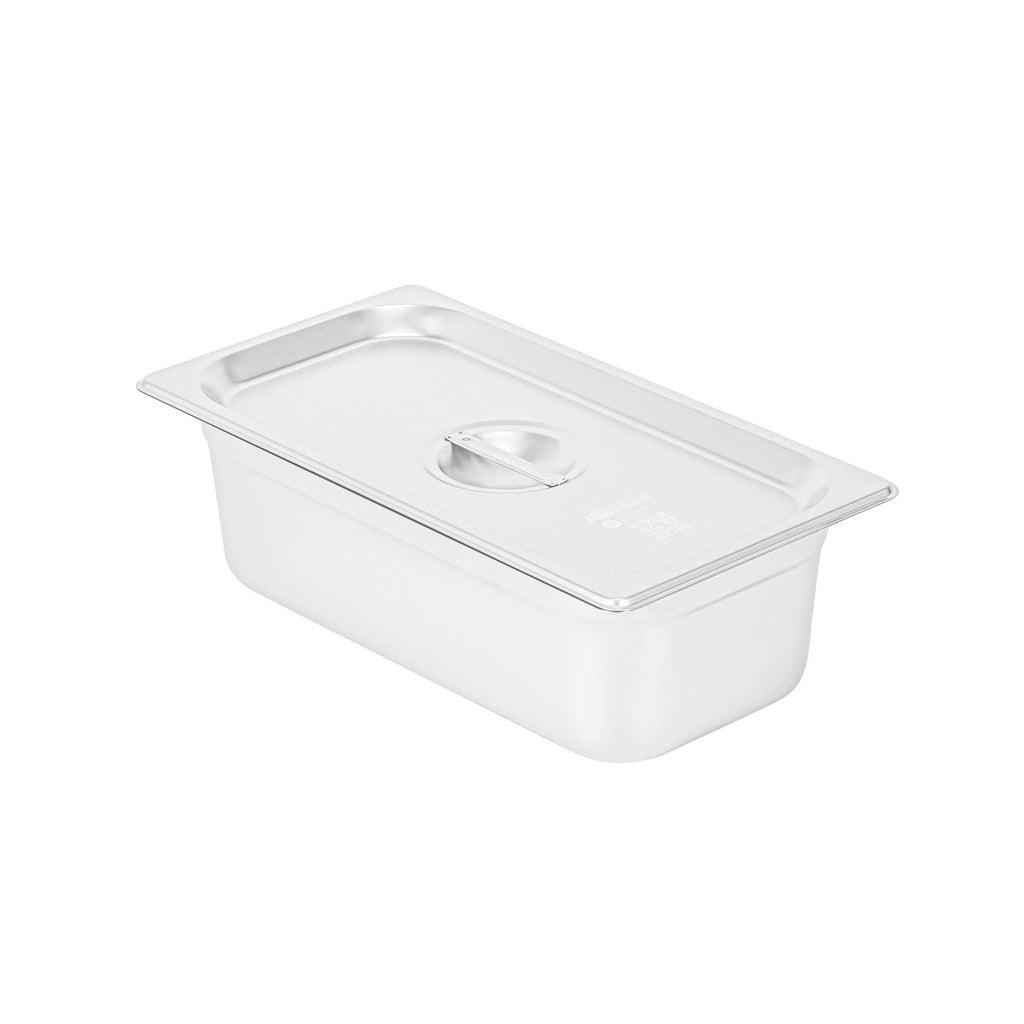 Kitchen Tek Stainless Steel Lid - Fits 1/3 Size Steam Table Pan - 1 count box