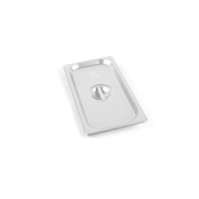 Kitchen Tek Stainless Steel Lid - Fits 1/3 Size Steam Table Pan - 12 count box