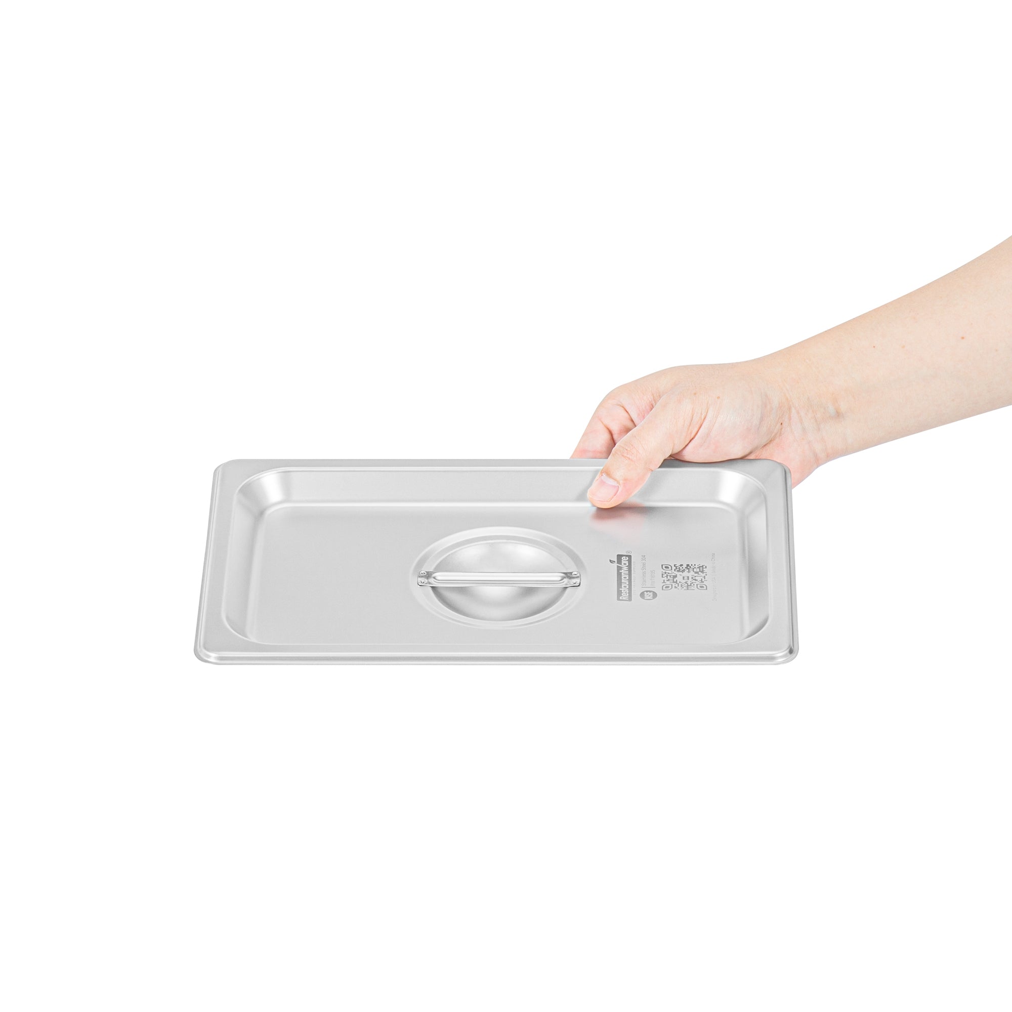 Kitchen Tek Stainless Steel Lid - Fits 1/4 Size Steam Table Pan - 12 count box