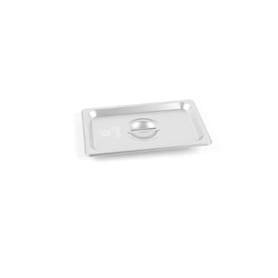Kitchen Tek Stainless Steel Lid - Fits 1/4 Size Steam Table Pan - 12 count box