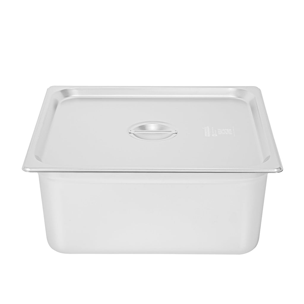 Kitchen Tek Stainless Steel Lid - Fits 2/3 Size Steam Table Pan - 12 count box