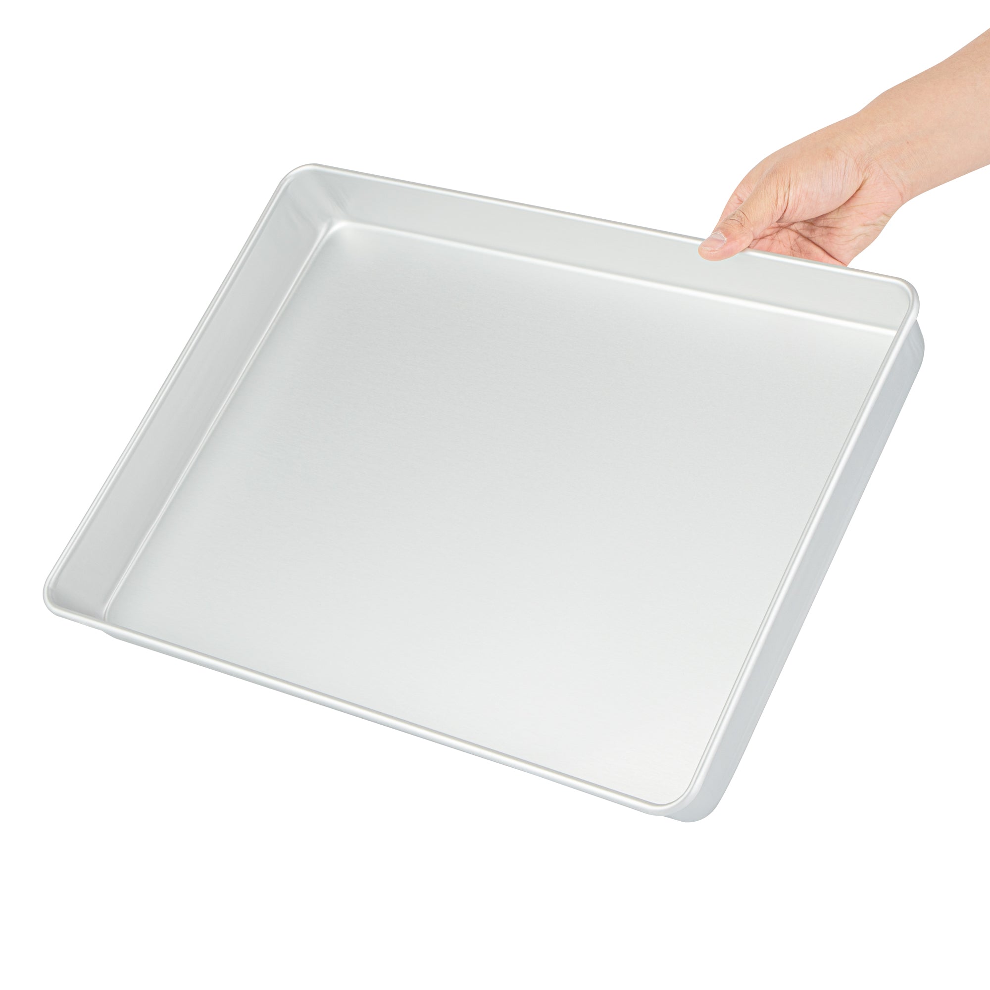 Met Lux Rectangle Aluminum Cake Pan - 18" x 12" x 2" - 12 count box