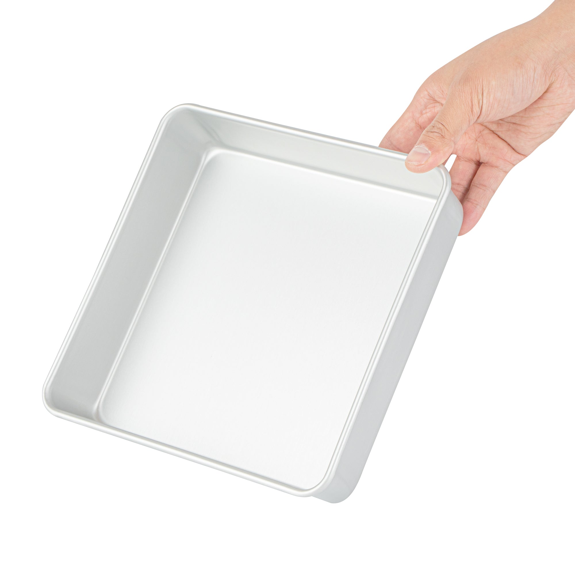 Met Lux Square Aluminum Cake Pan - 8" x 8" x 2" - 1 count box