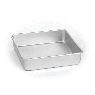 Met Lux Square Aluminum Cake Pan - 8" x 8" x 2" - 1 count box
