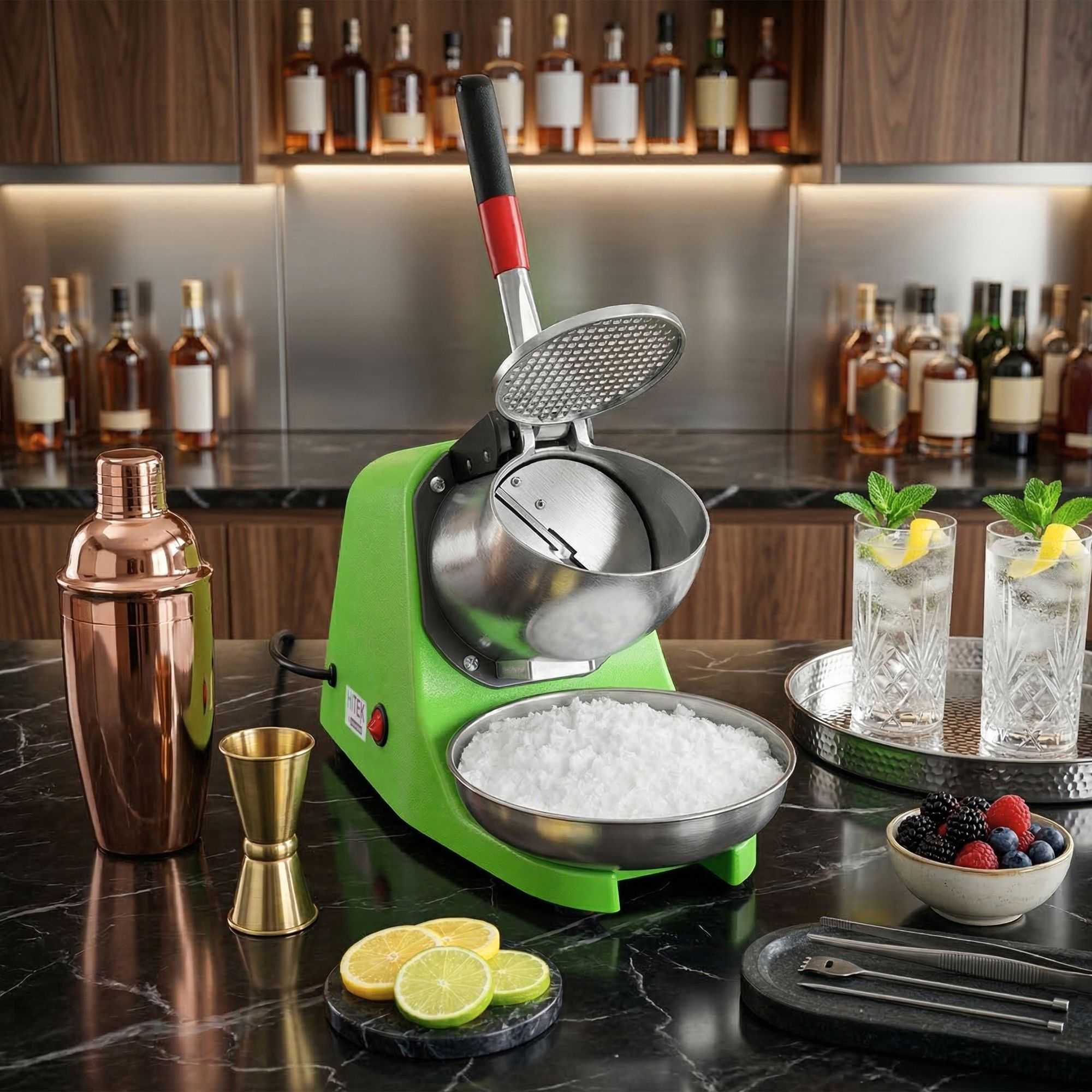 Hi Tek Green Countertop Ice Crusher - 110V, 350W - 1 count box