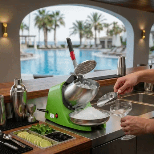 Hi Tek Green Countertop Ice Crusher - 110V, 350W - 1 count box
