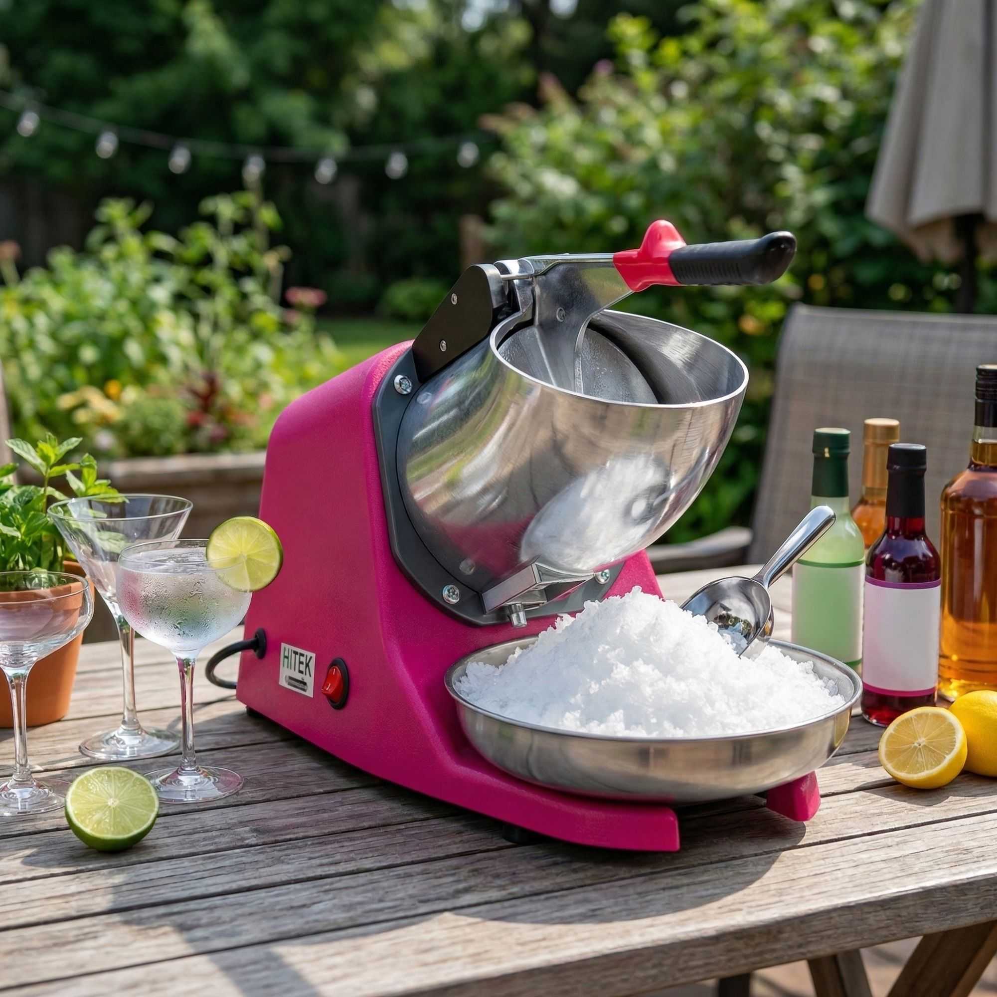 Hi Tek Pink Countertop Ice Crusher - 110V, 350W - 1 count box