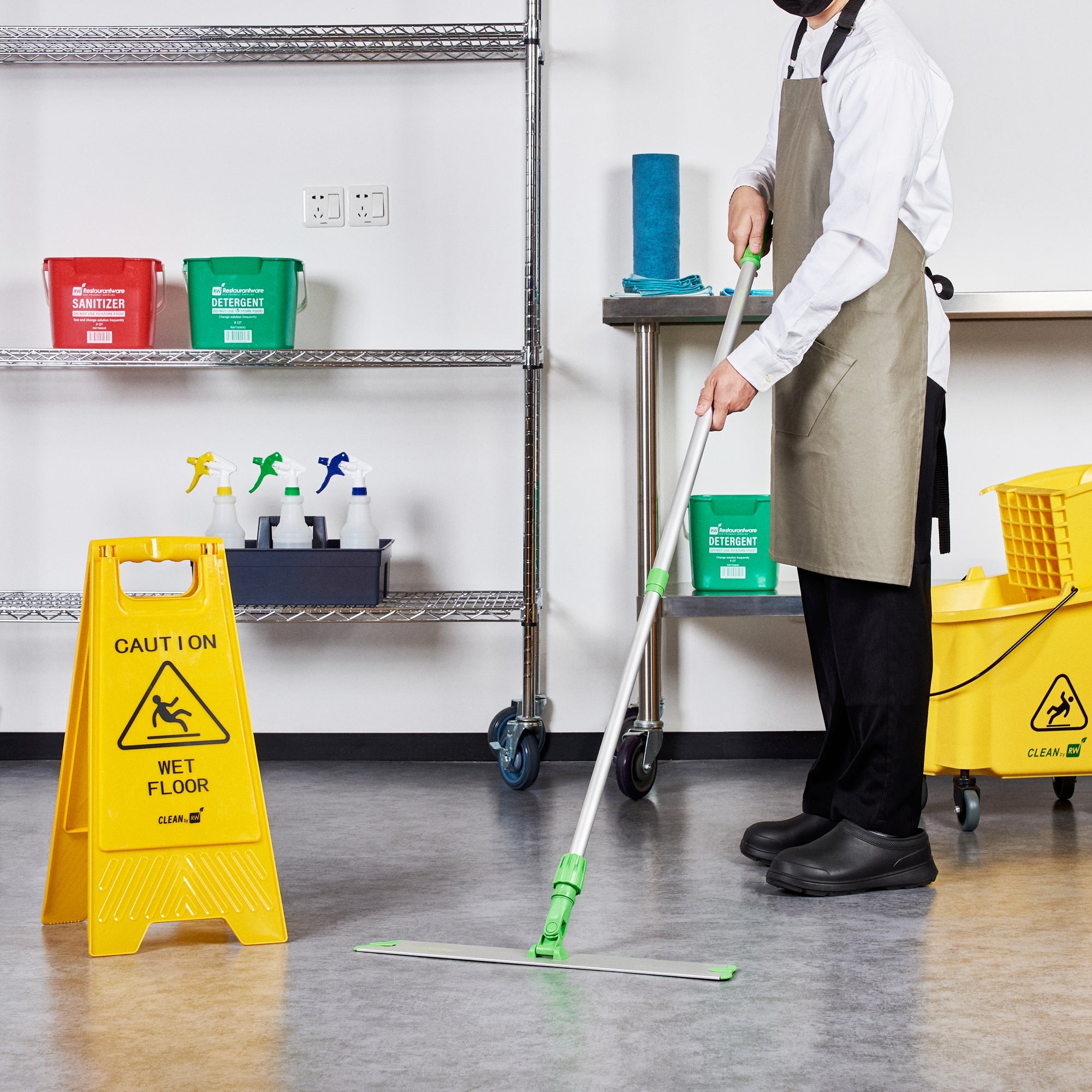 RW Clean Green Aluminum Telescopic Mop Pole Handle - 59 3/4" - 1 count box